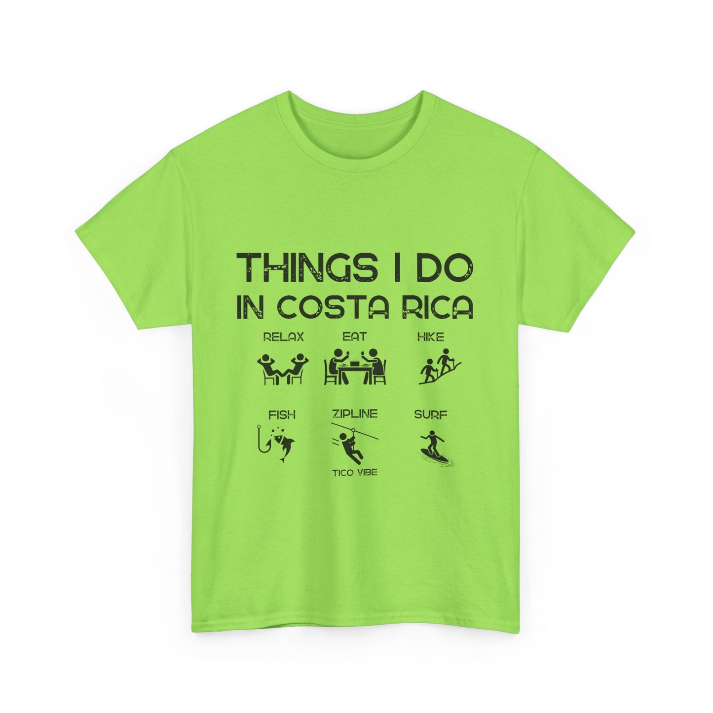 "Things I do in Costa Rica" Unisex Heavy Cotton Tee