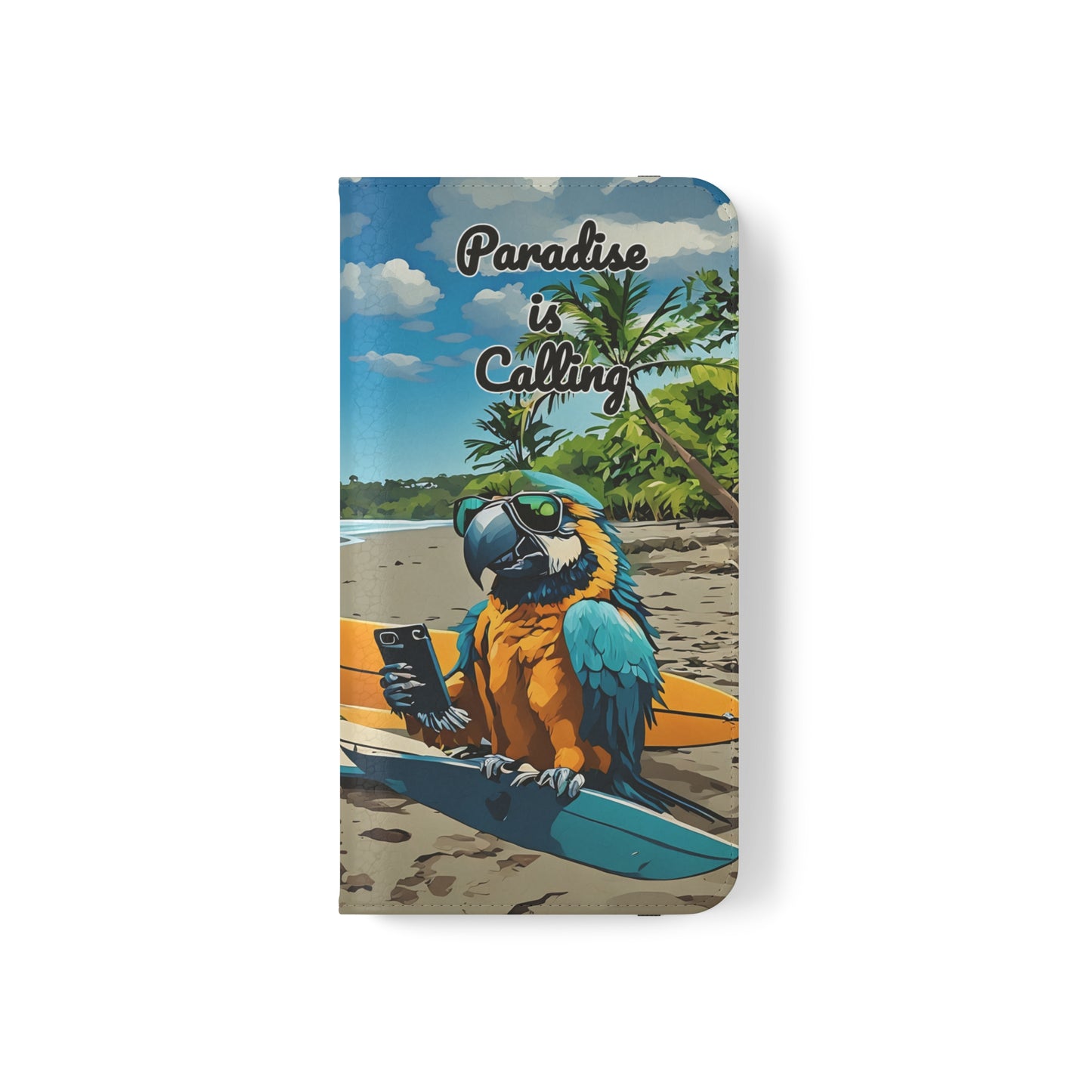 "Paradise is calling" Phone wallet Flip Case