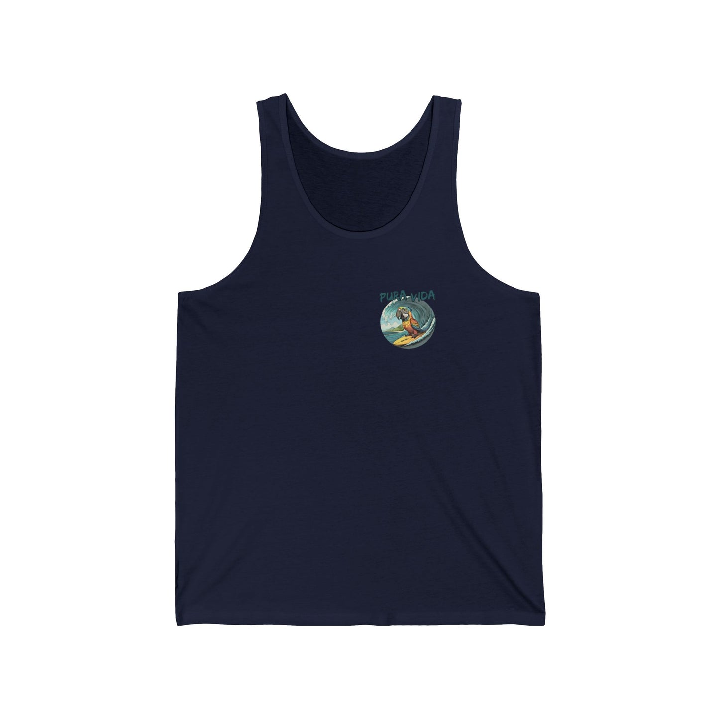 Pura Vida Surfing Macaw Unisex Jersey Tank