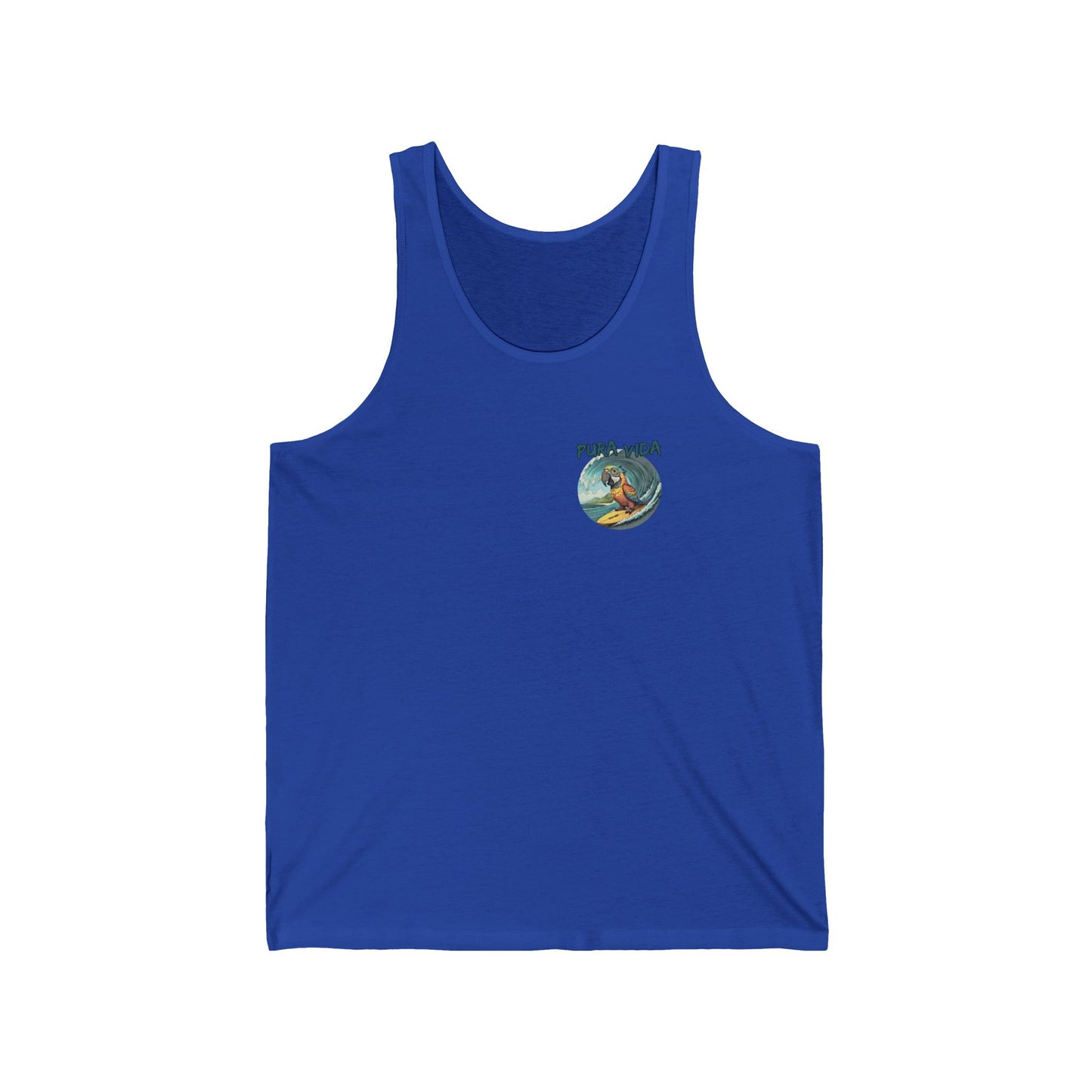 Pura Vida Surfing Macaw Unisex Jersey Tank