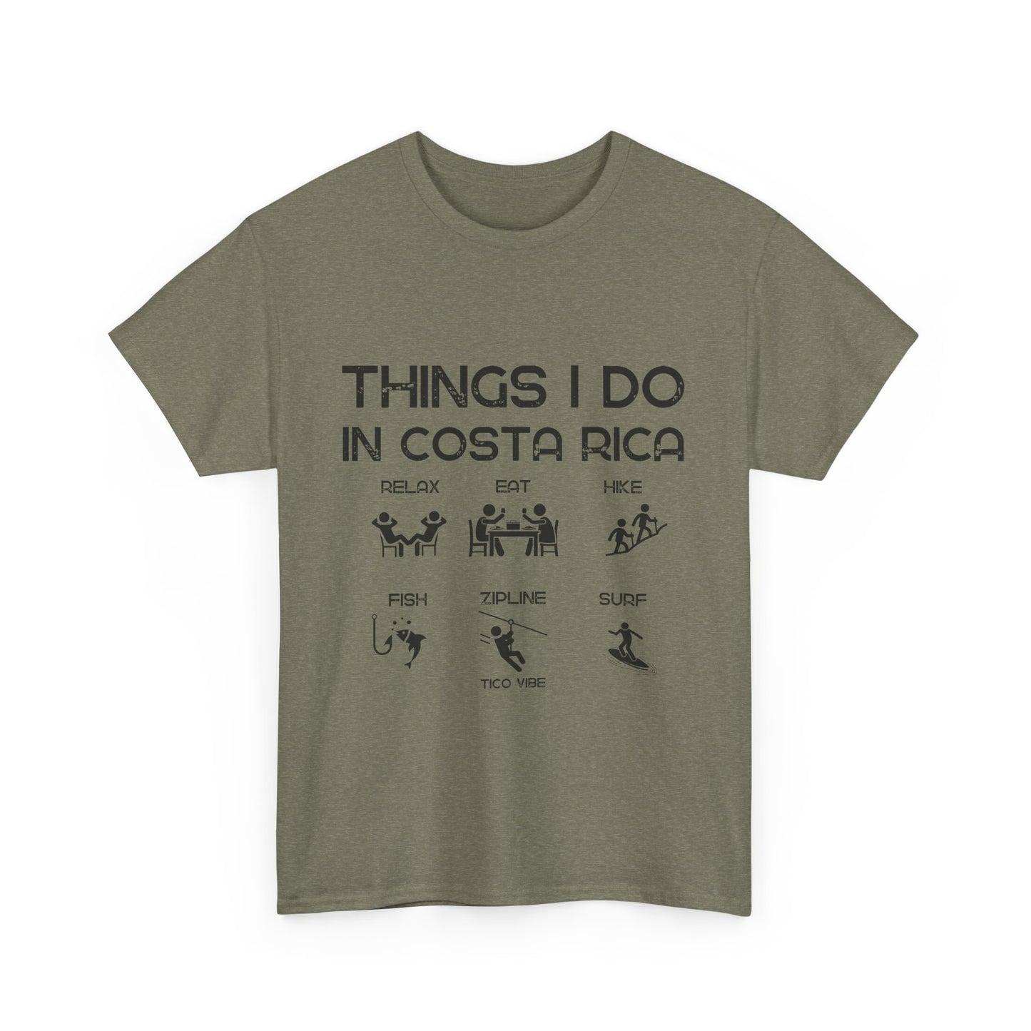 "Things I do in Costa Rica" Unisex Heavy Cotton Tee