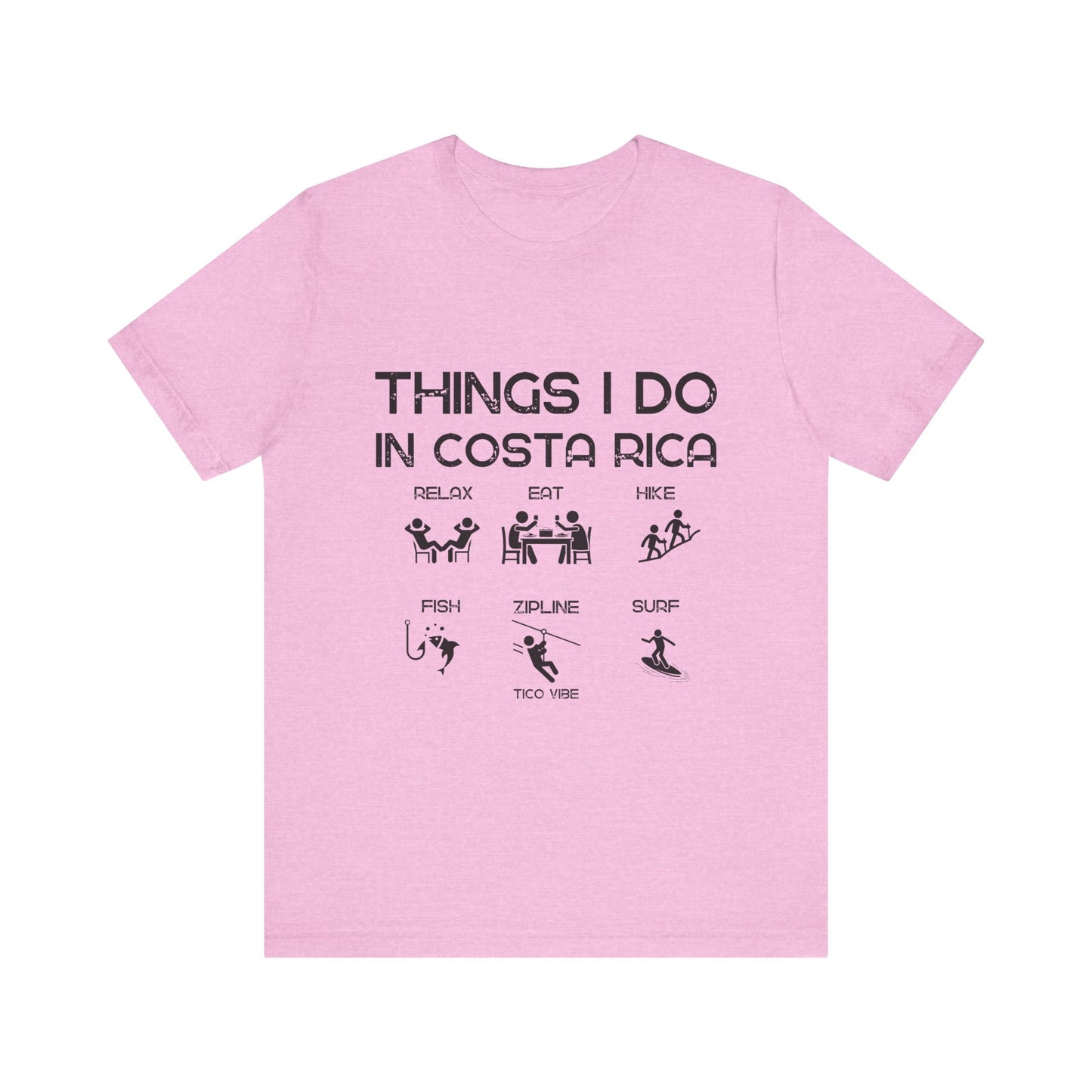 "Things I Do in Costa Rica" Unisex Jersey Short Sleeve Tee