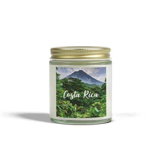 Costa Rica Scented Candles, Coconut Apricot Wax (4oz, 9oz)