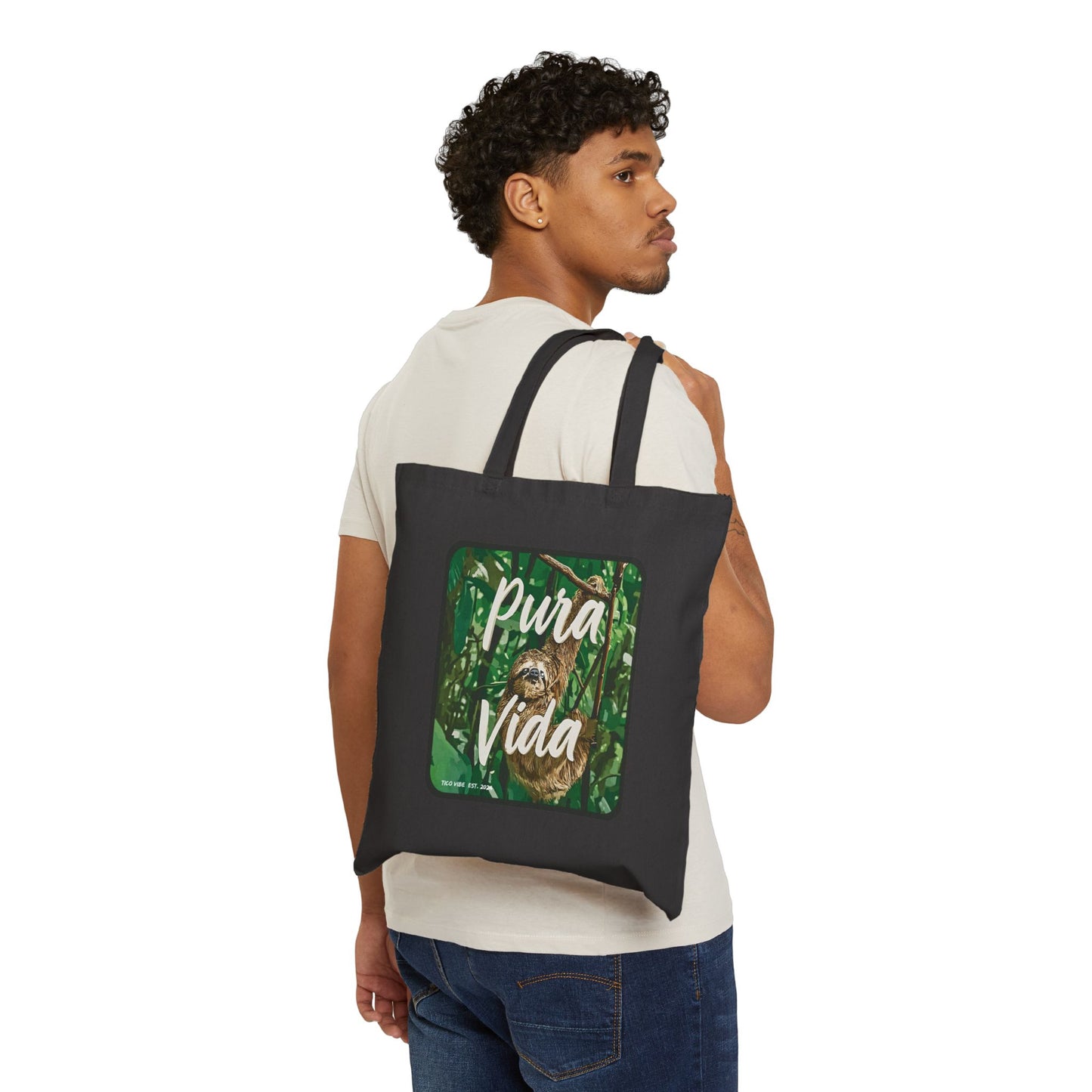 "Pura Vida" Cotton Canvas Tote Bag