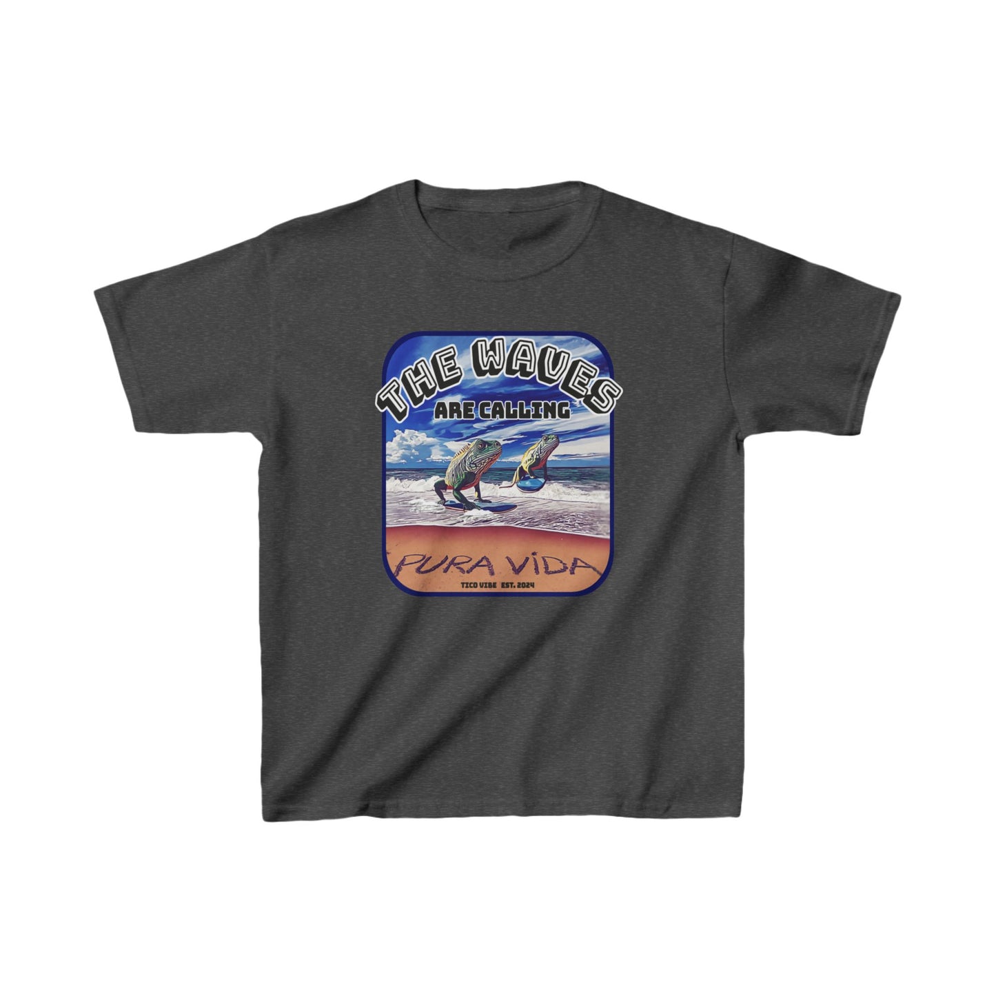 "The waves are calling" Kids Heavy Cotton™ Tee
