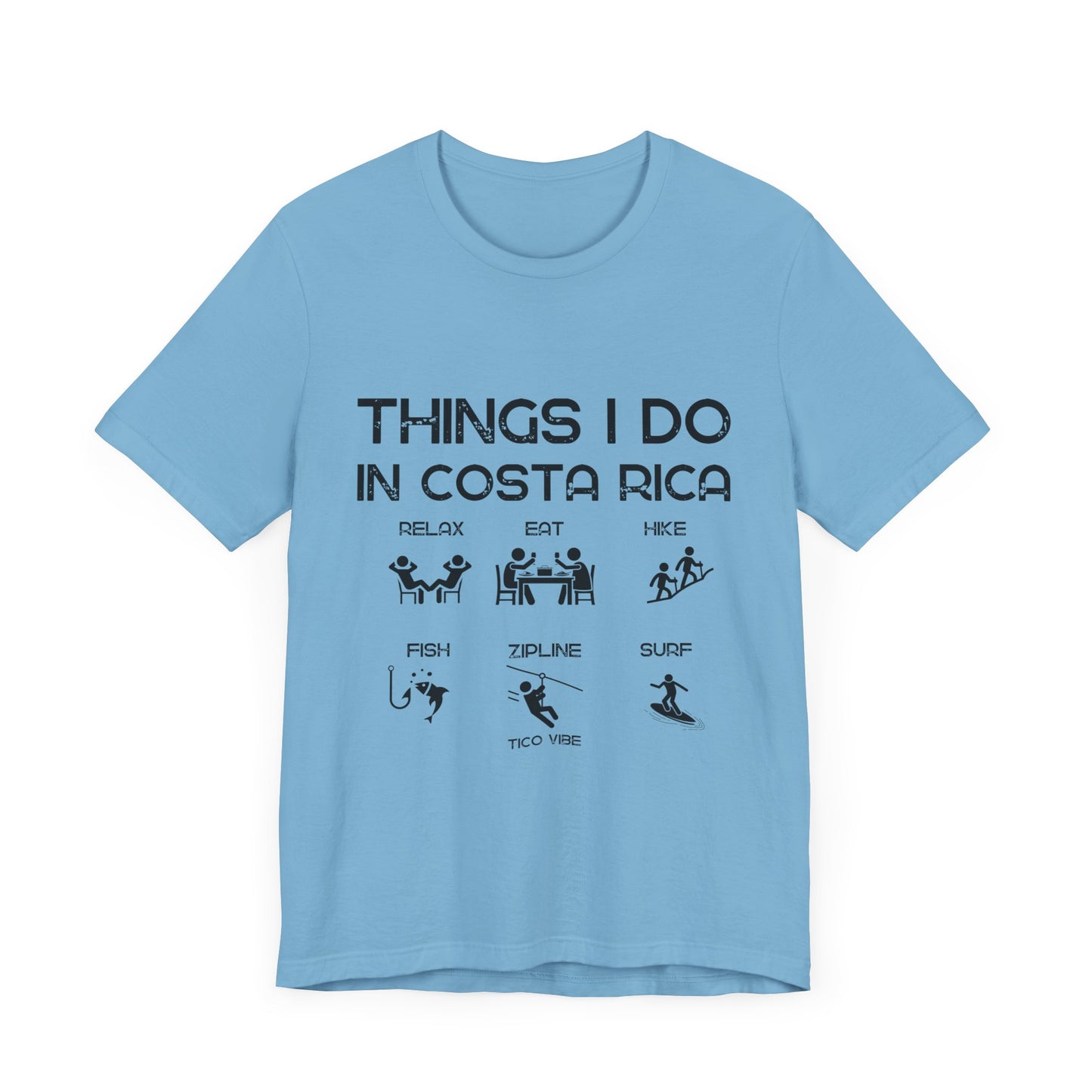 "Things I Do in Costa Rica" Unisex Jersey Short Sleeve Tee