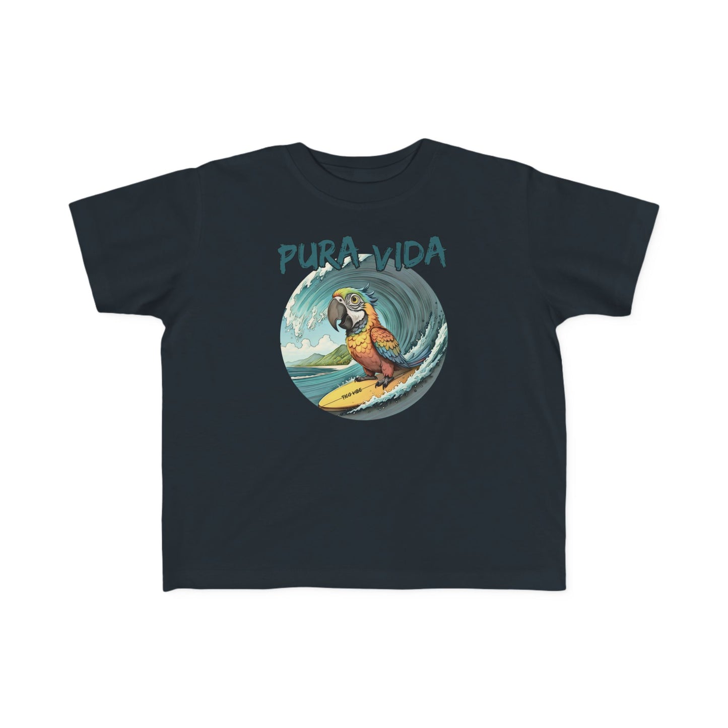 Pura Vida Surfing Macaw Toddler's Fine Jersey Tee