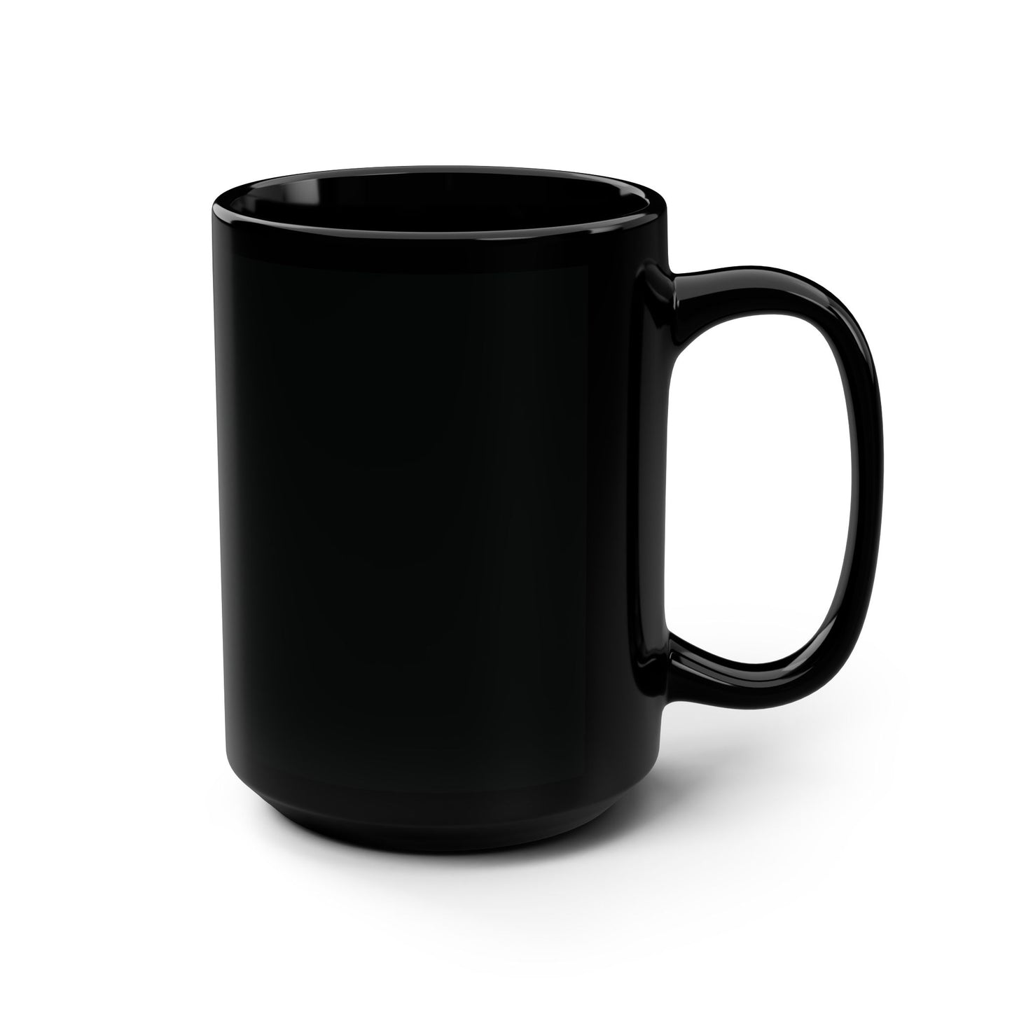 "Sloth Tech, Please Hold" Black Mug, 15oz