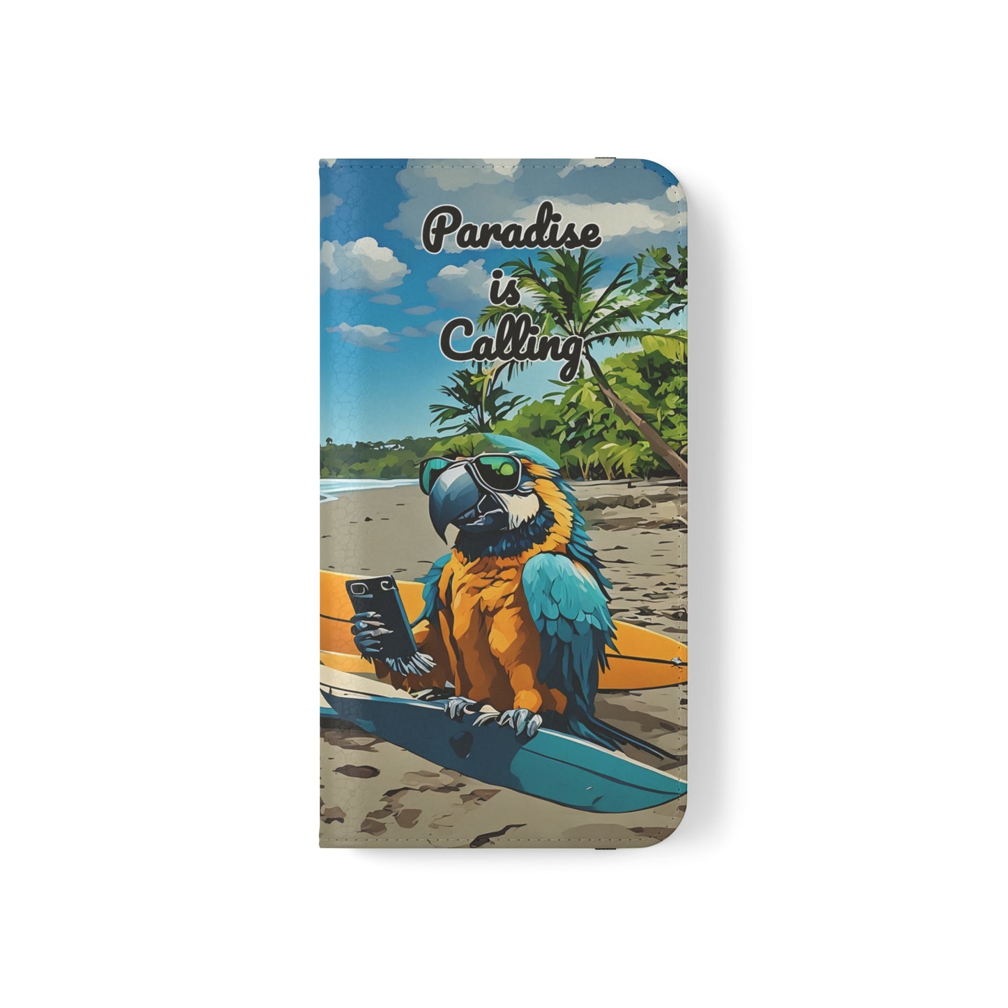 "Paradise is calling" Phone wallet Flip Case