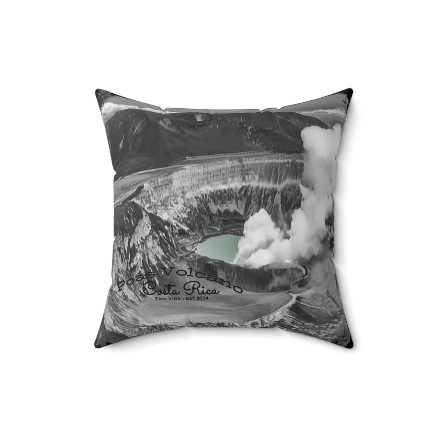 Poas Volcano Spun Polyester Square Pillow – A Bold Accent for Your Space