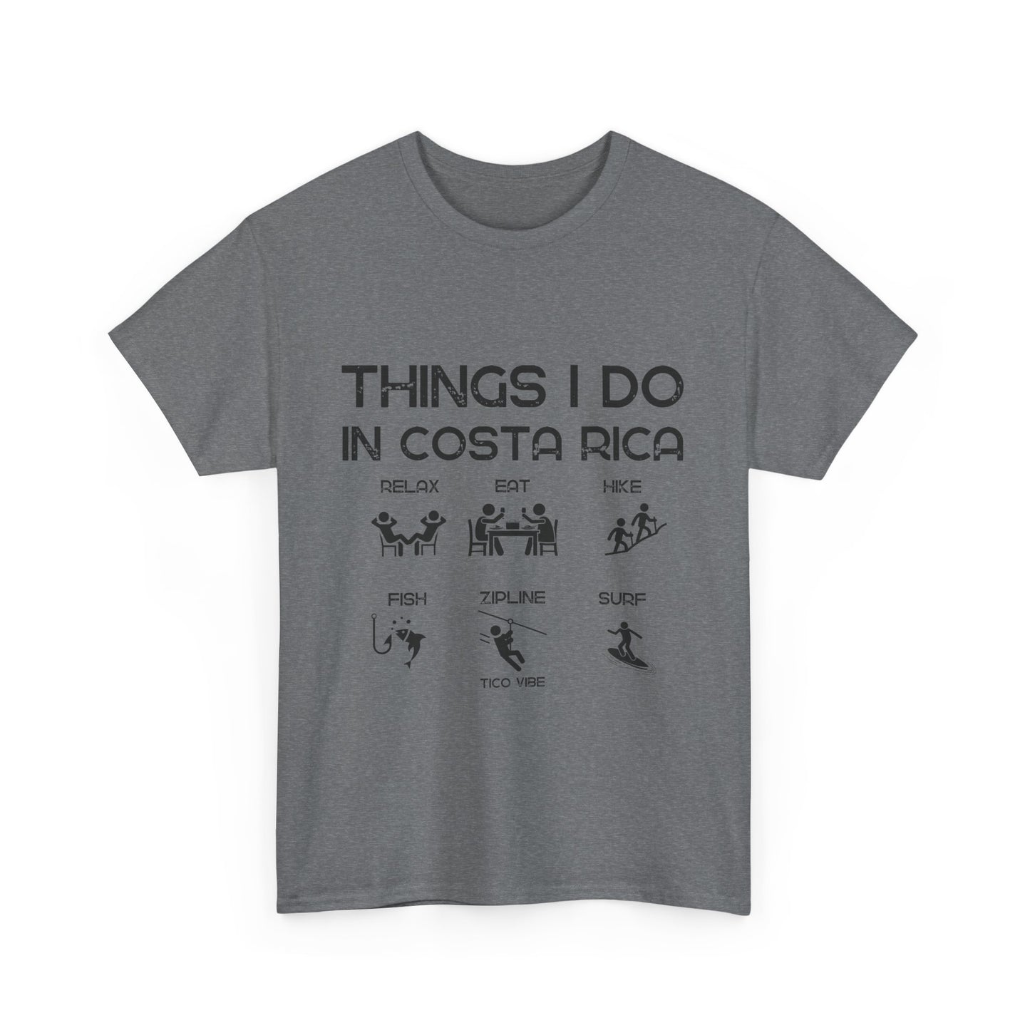 "Things I do in Costa Rica" Unisex Heavy Cotton Tee