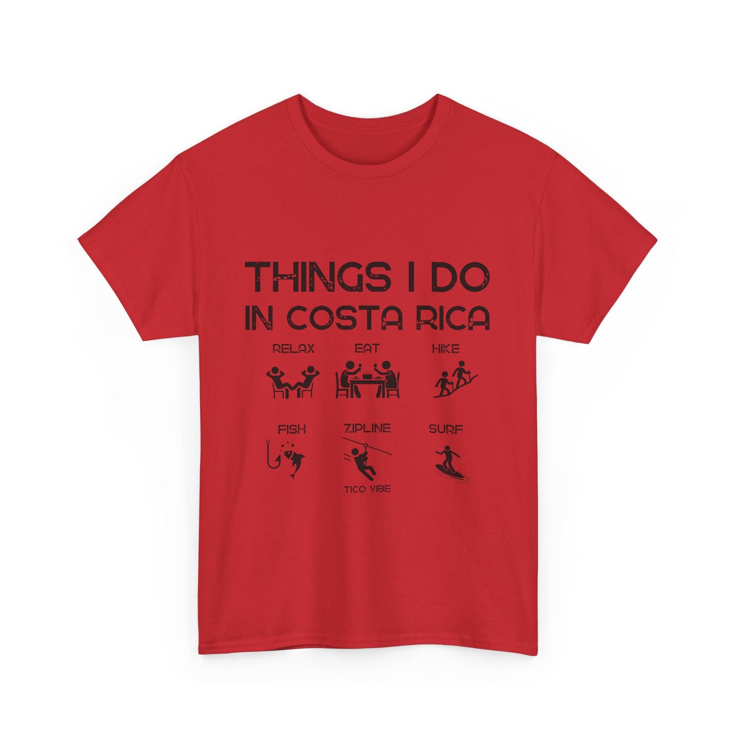 "Things I do in Costa Rica" Unisex Heavy Cotton Tee