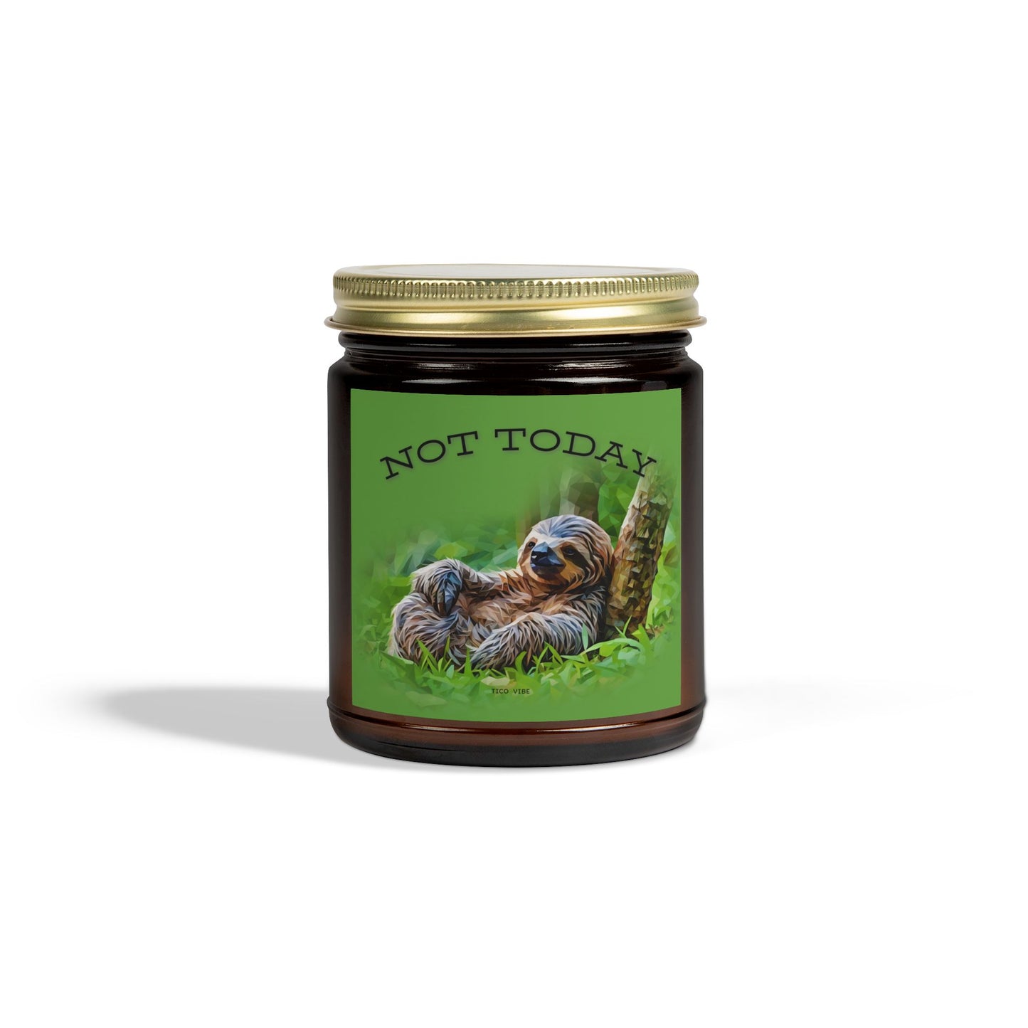 Not Today Relaxing Sloth Scented Candle | Coconut Apricot Wax | 4oz & 9oz