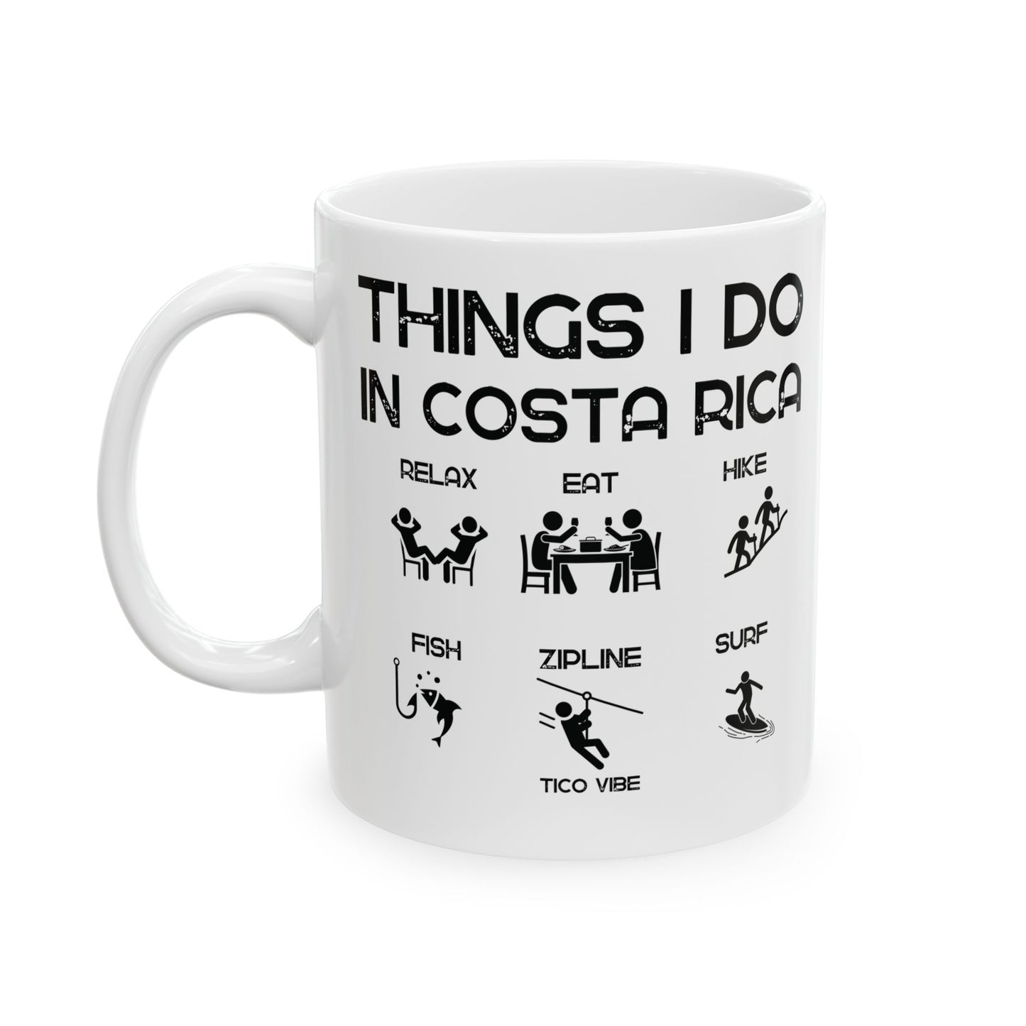 "Things I Do in Costa Rica" Ceramic Mug, (11oz, 15oz)