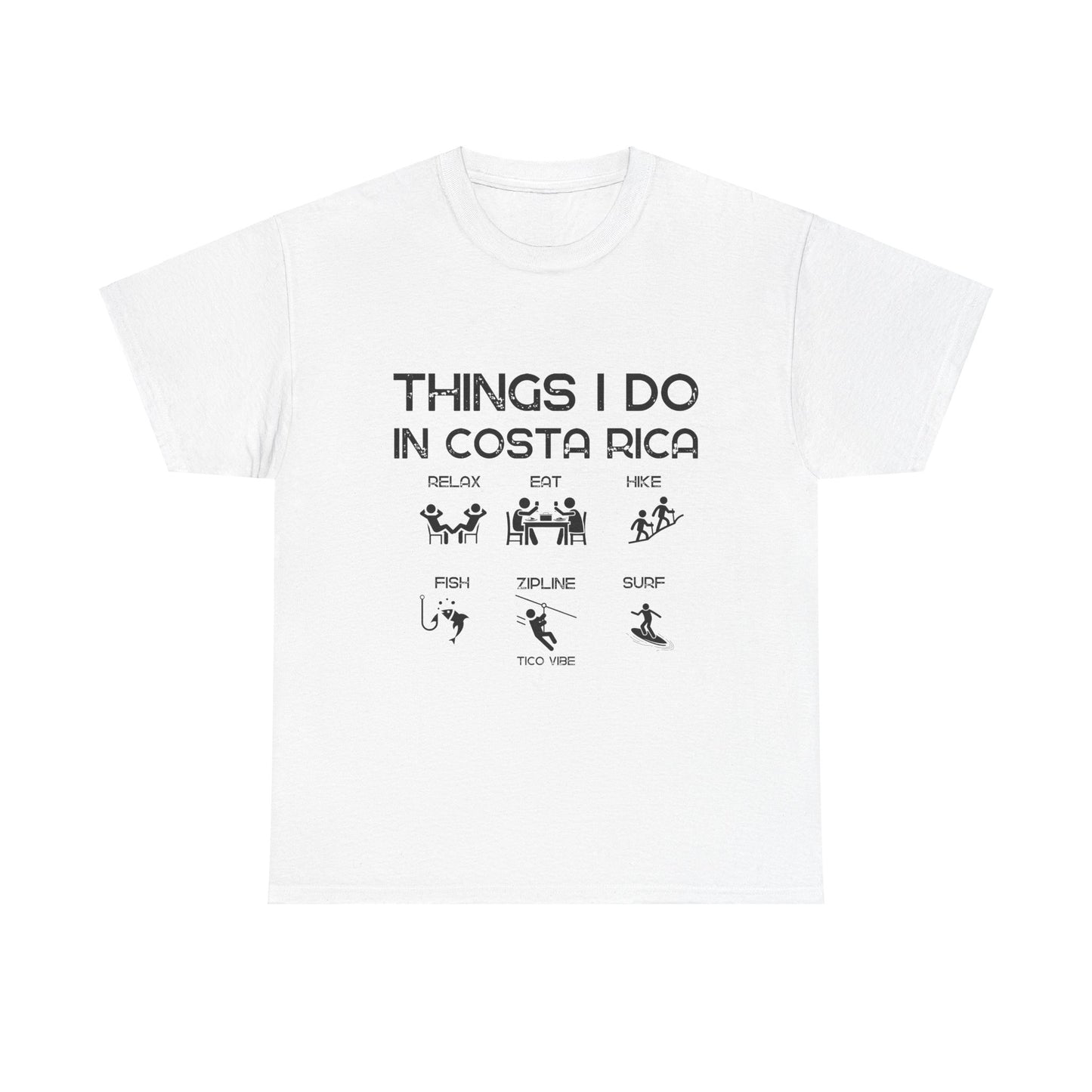 "Things I do in Costa Rica" Unisex Heavy Cotton Tee