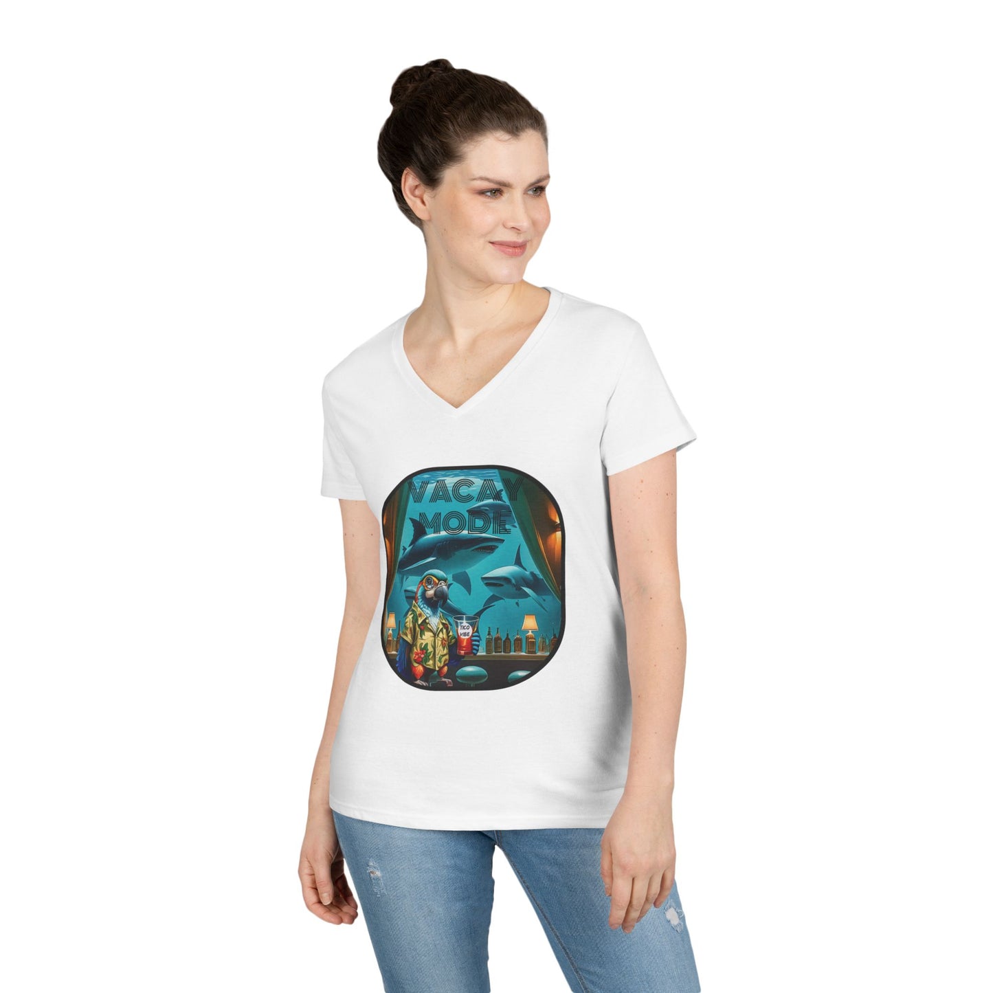 Vacay Mode Ladies' V-Neck T-Shirt