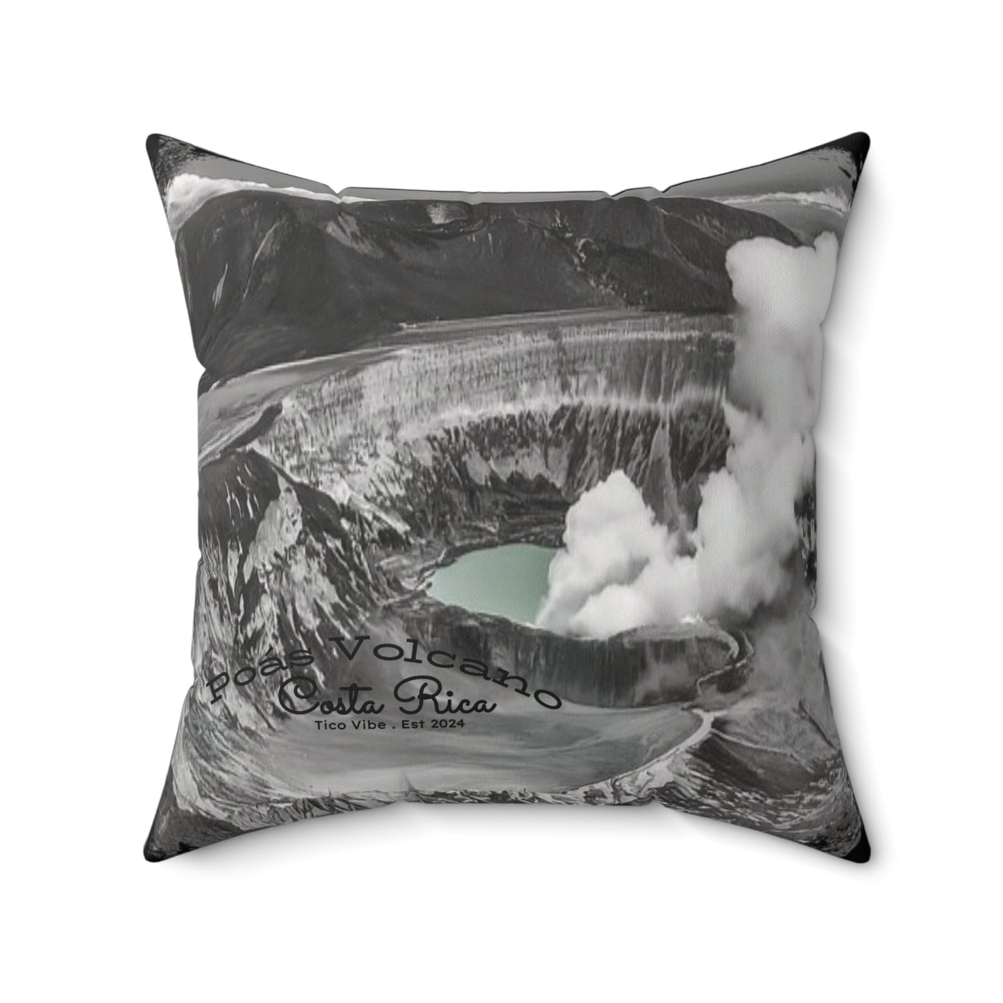 Poas Volcano Spun Polyester Square Pillow – A Bold Accent for Your Space