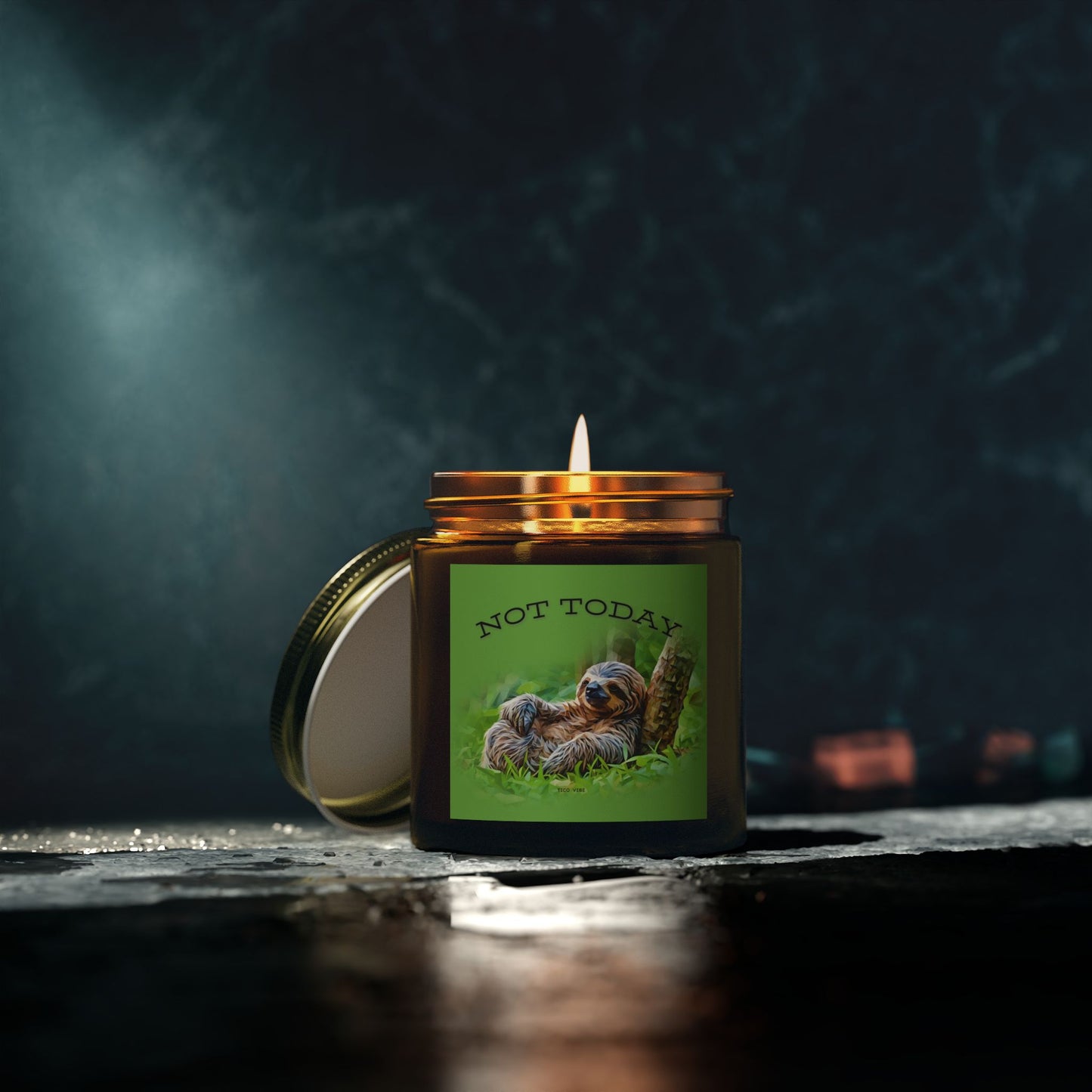Not Today Relaxing Sloth Scented Candle | Coconut Apricot Wax | 4oz & 9oz
