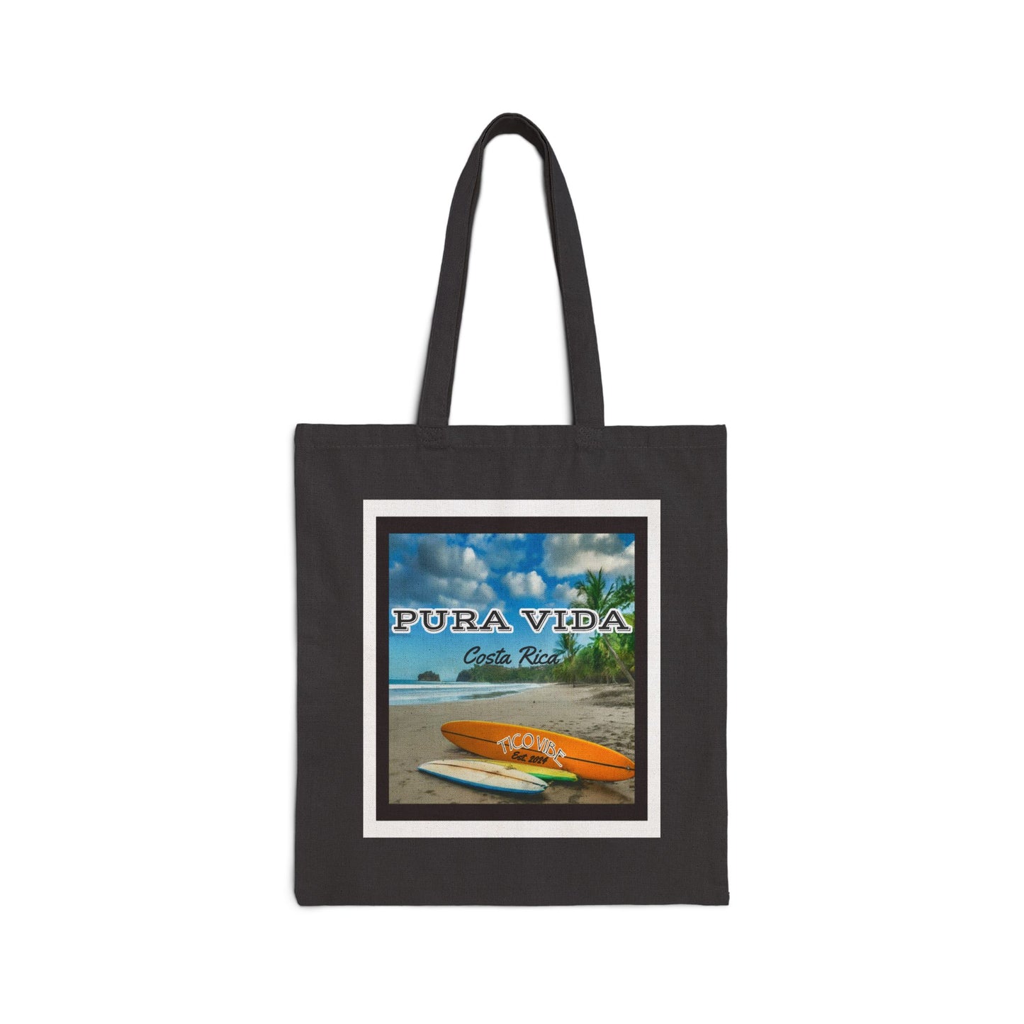 "Pura Vida Beach" Cotton Canvas Tote Bag