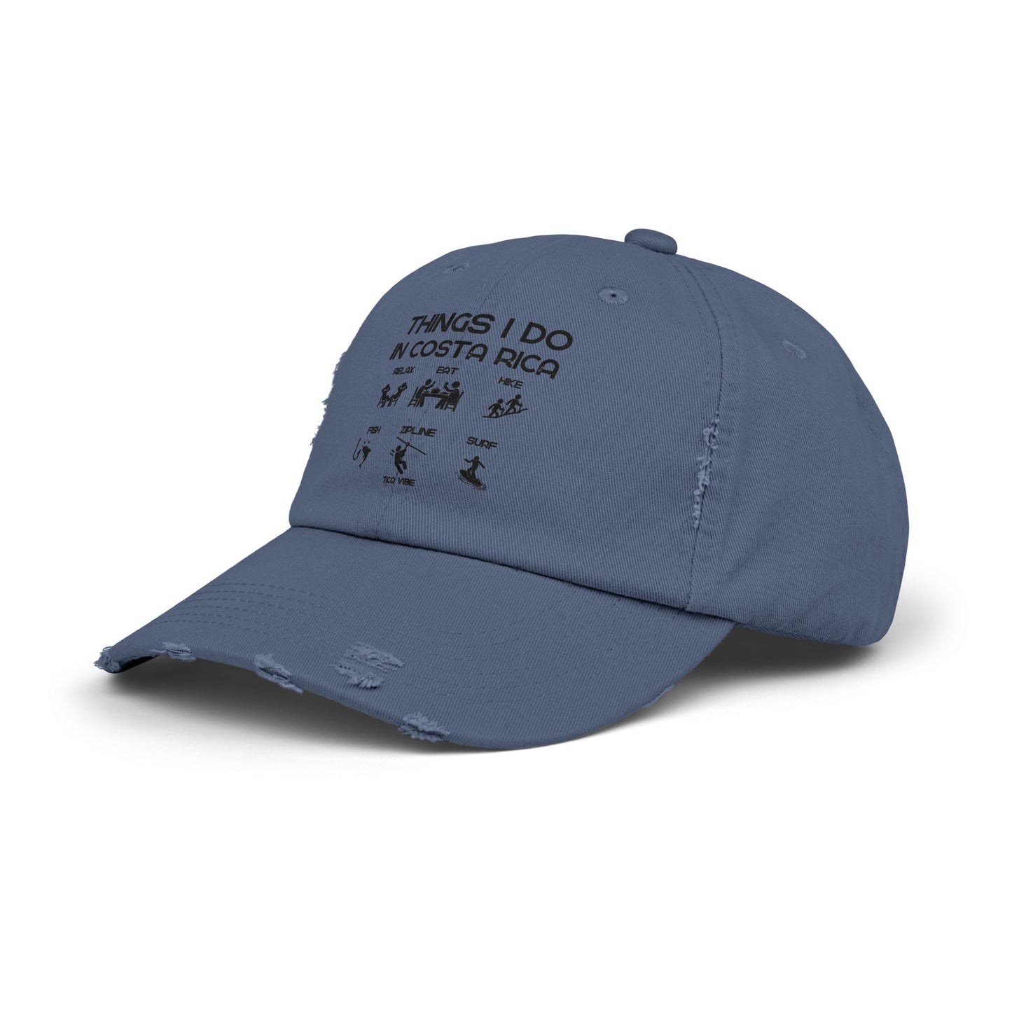 "Things I Do In Costa Rica" Unisex Distressed Cap