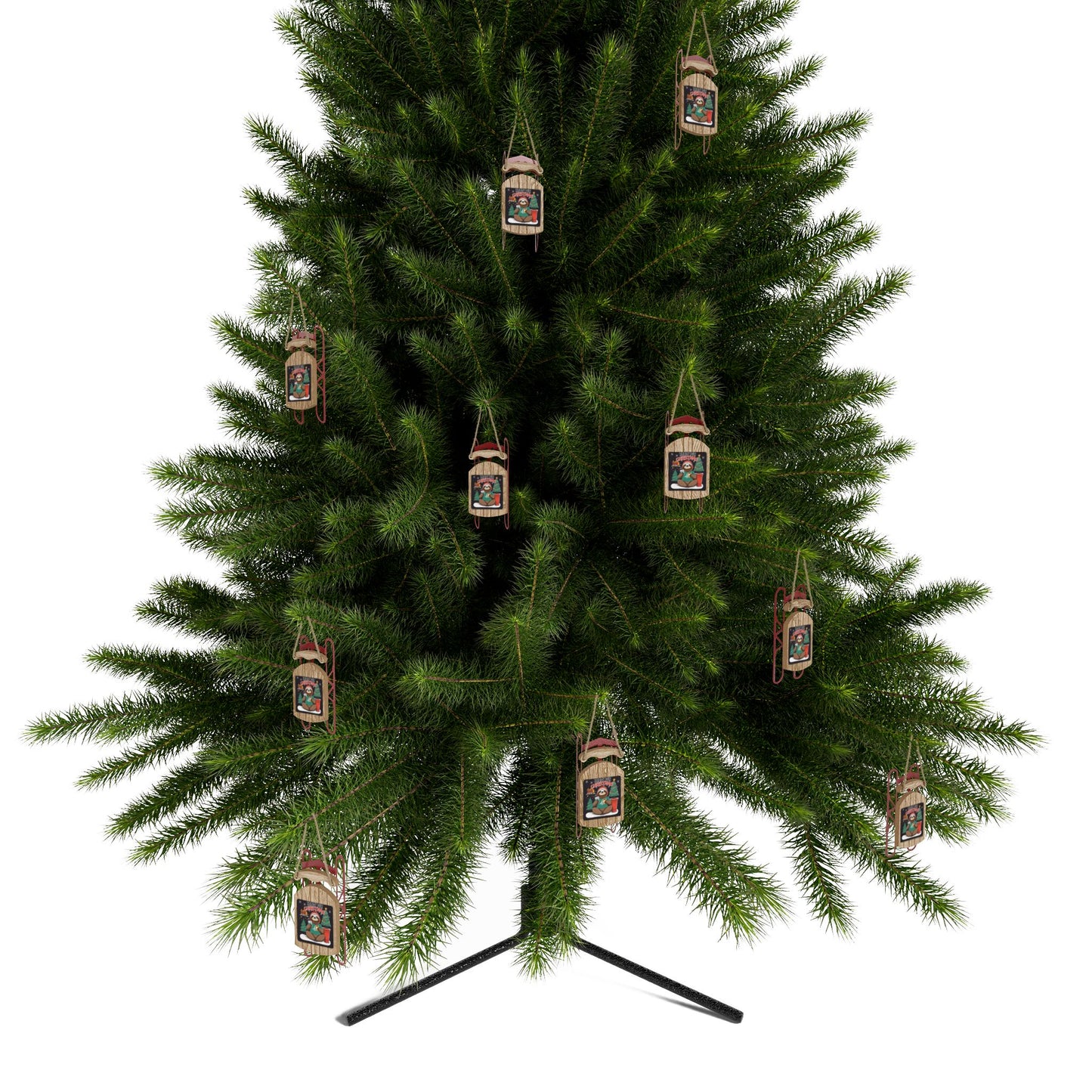 "Ready for Christmas" Sled Ornaments
