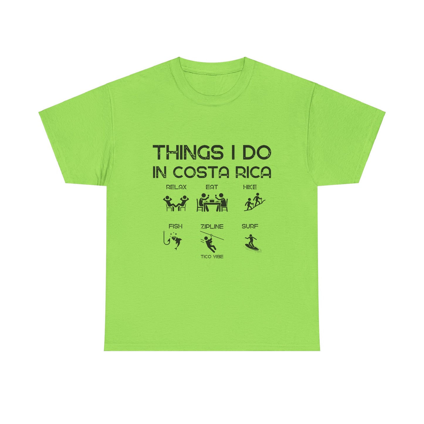 "Things I do in Costa Rica" Unisex Heavy Cotton Tee