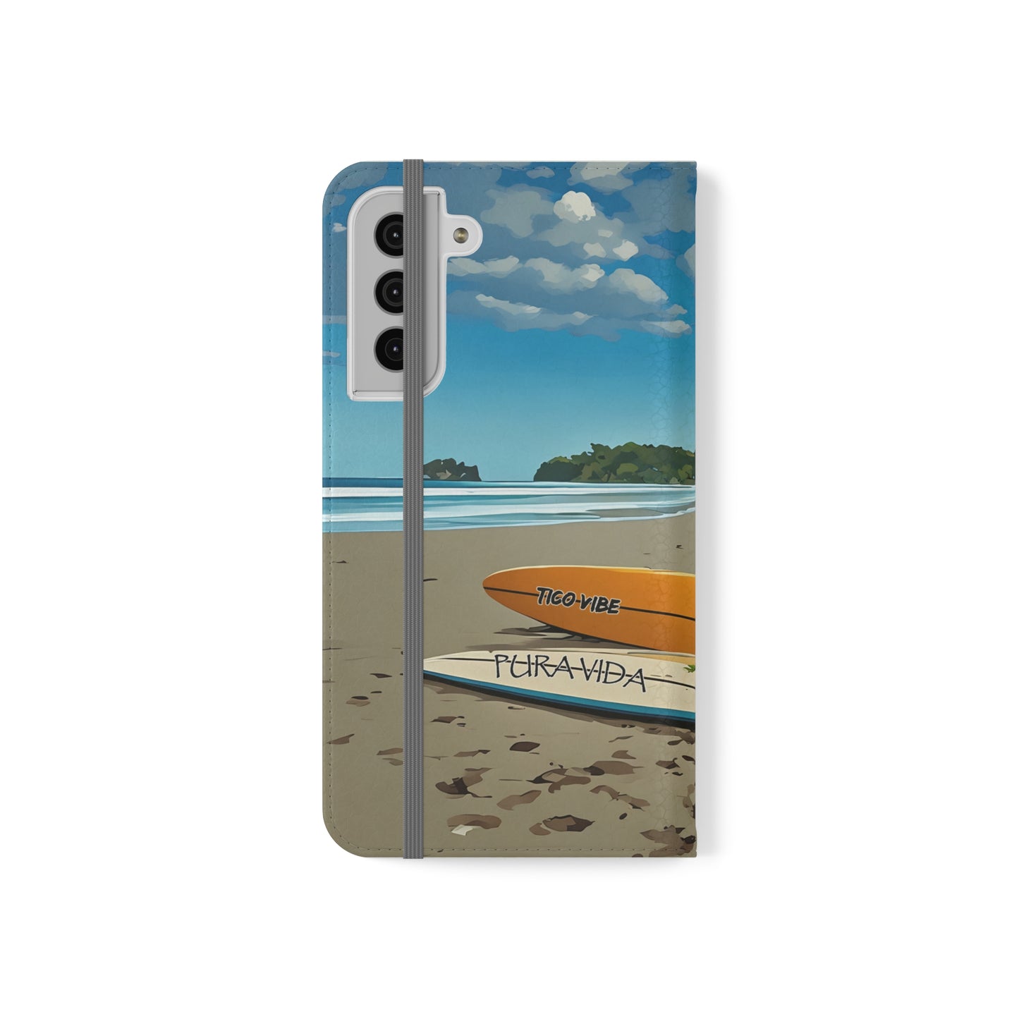 "Paradise is calling" Phone wallet Flip Case