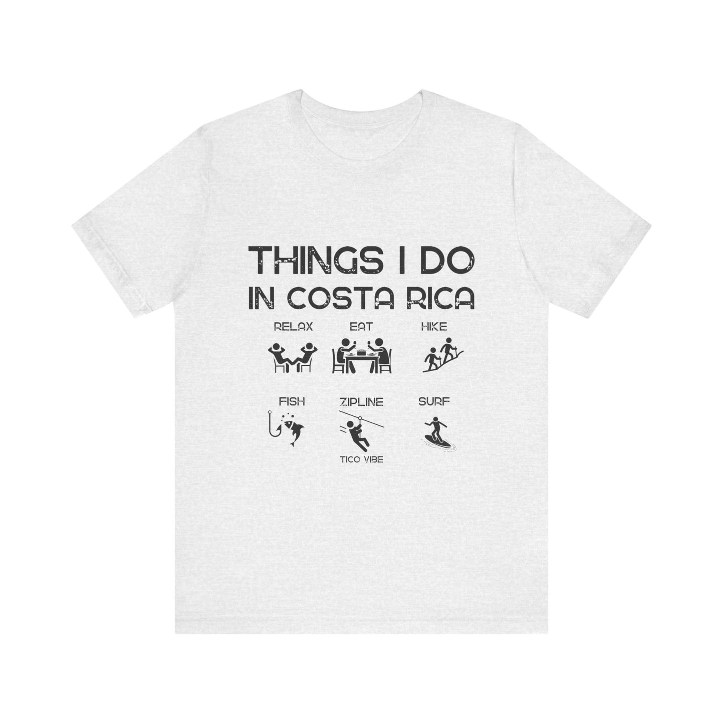 "Things I Do in Costa Rica" Unisex Jersey Short Sleeve Tee