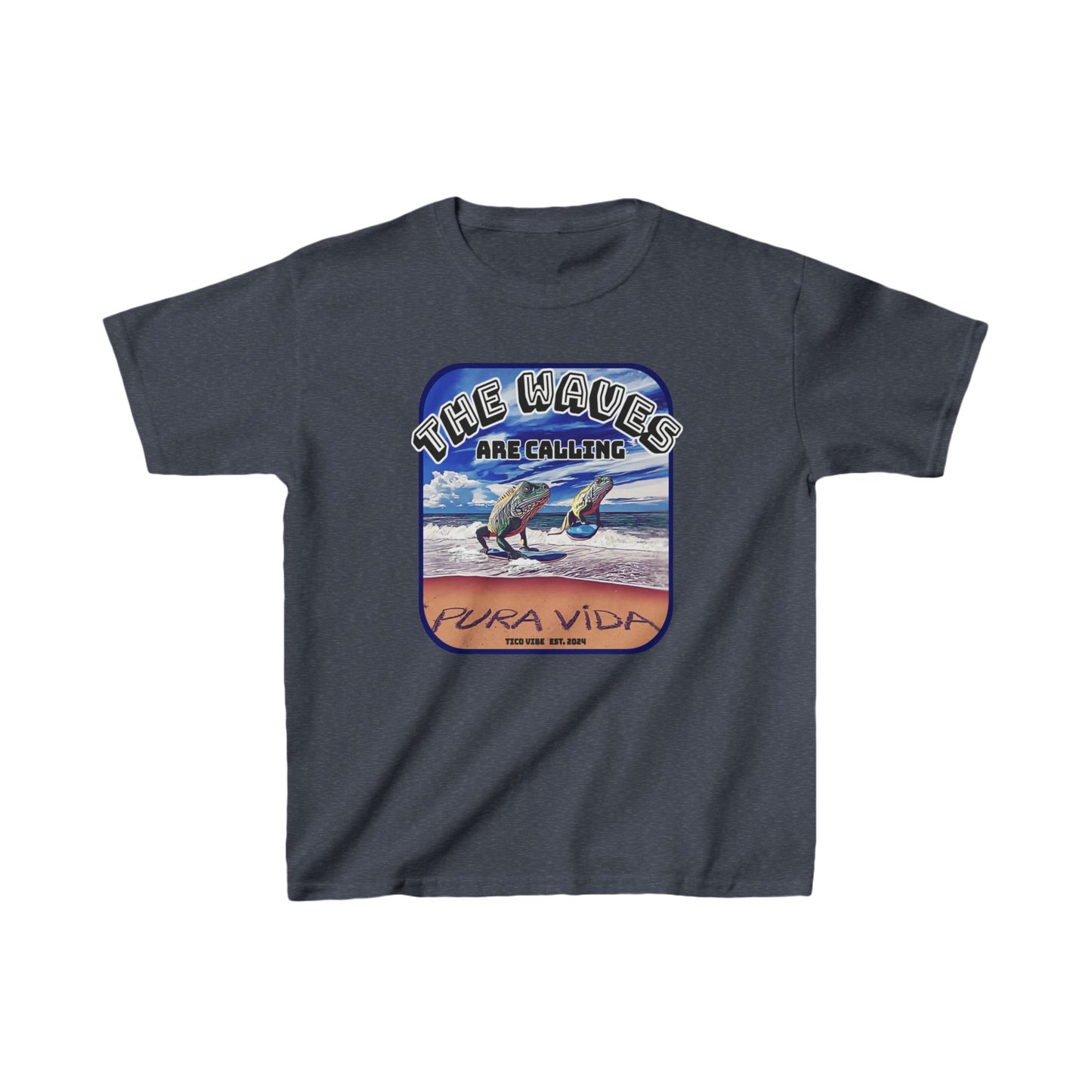 "The waves are calling" Kids Heavy Cotton™ Tee