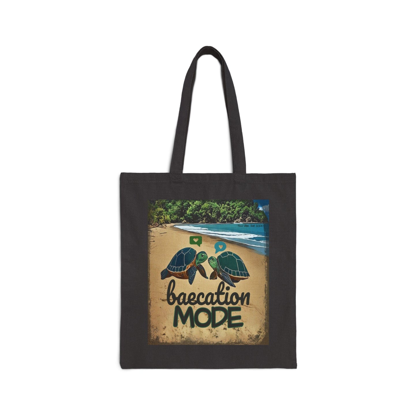 "Baecation Mode" Cotton Canvas Tote Bag