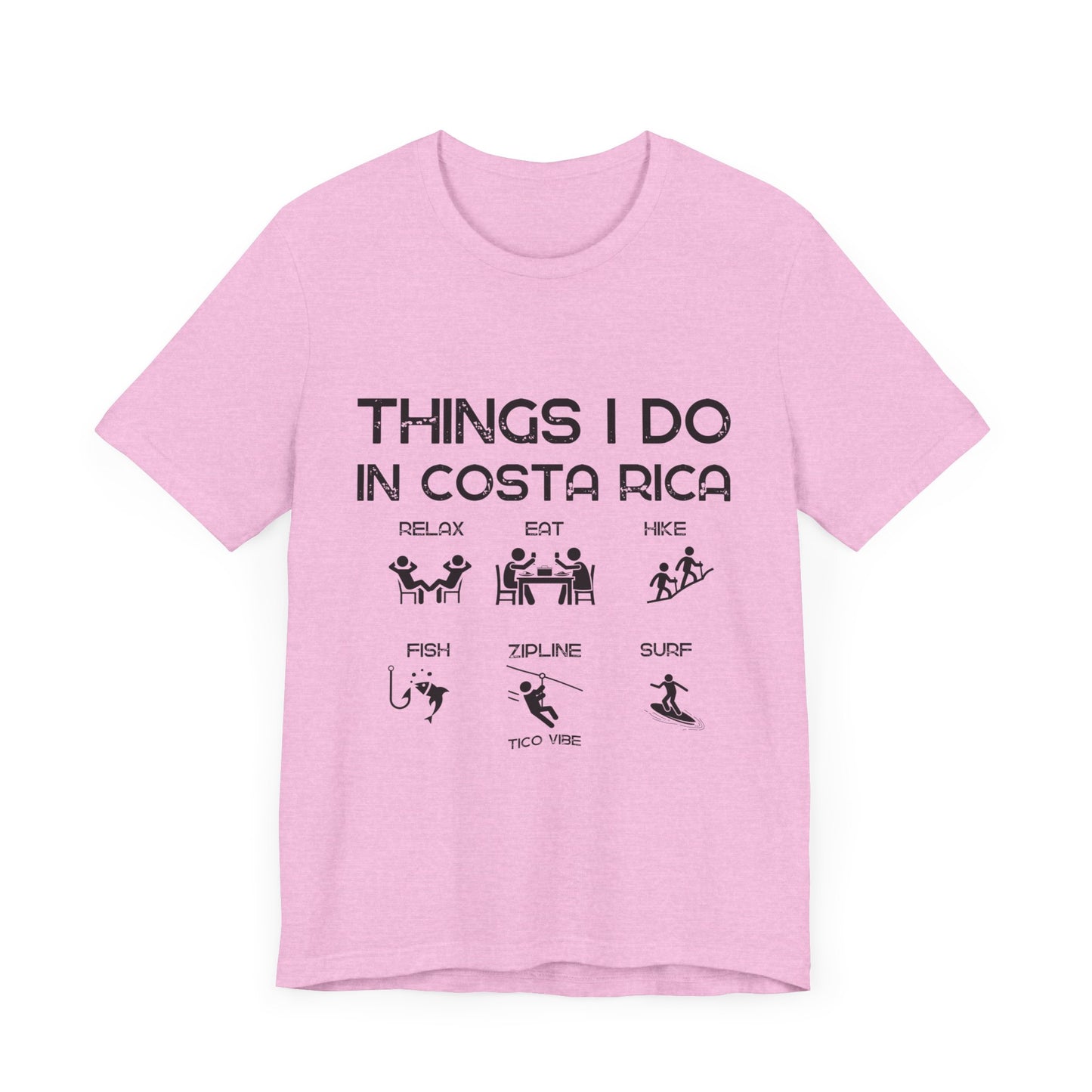 "Things I Do in Costa Rica" Unisex Jersey Short Sleeve Tee