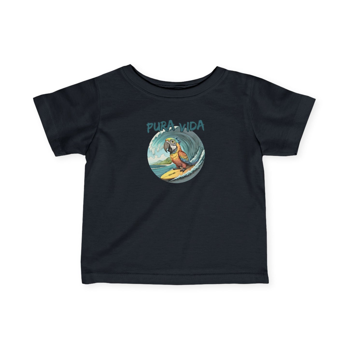 Pura Vida Surfing Macaw Infant Fine Jersey Tee