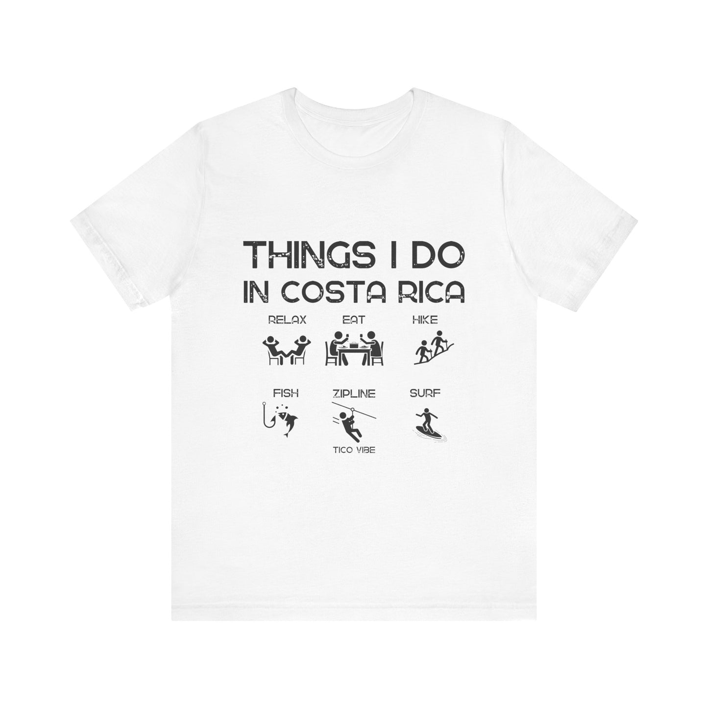 "Things I Do in Costa Rica" Unisex Jersey Short Sleeve Tee
