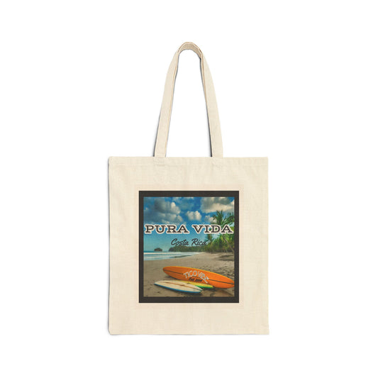 "Pura Vida Beach" Cotton Canvas Tote Bag
