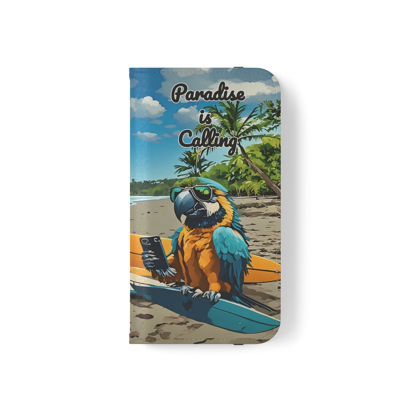 "Paradise is calling" Phone wallet Flip Case