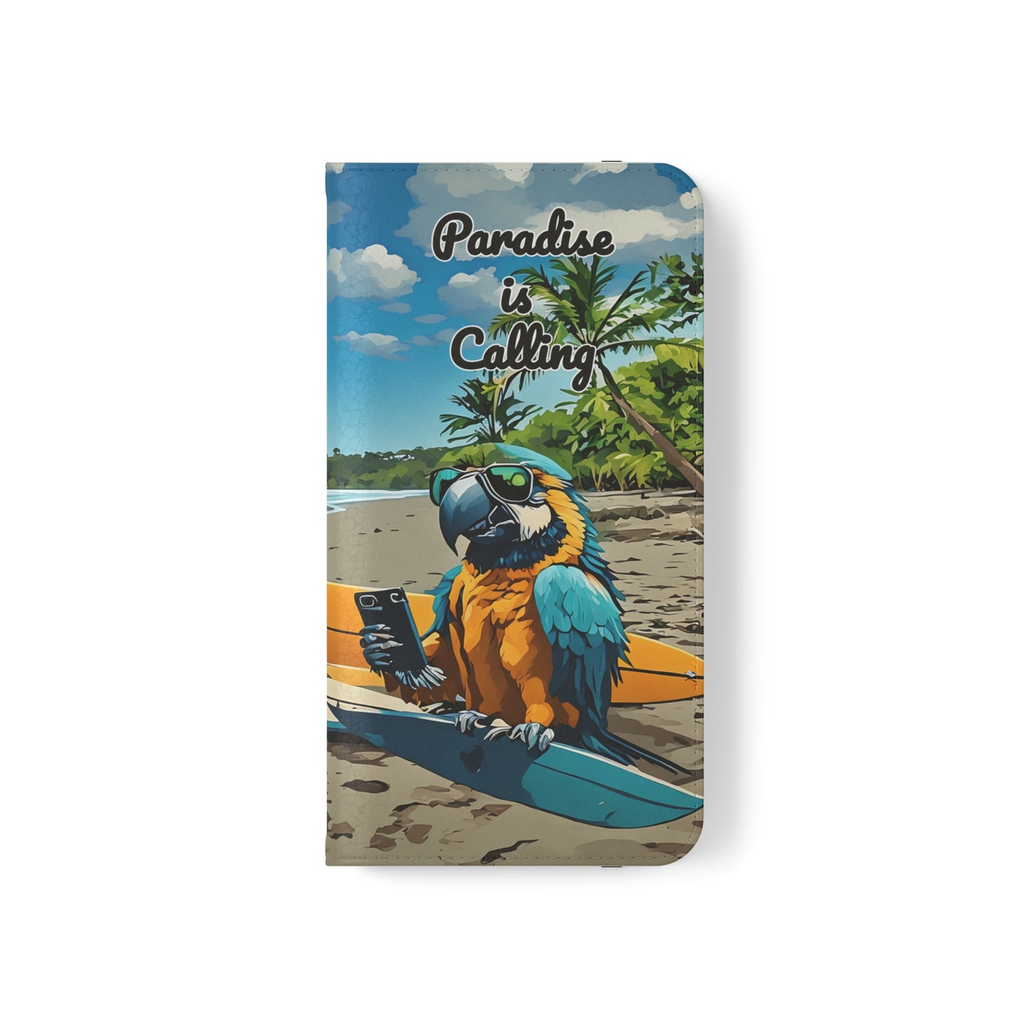 "Paradise is calling" Phone wallet Flip Case