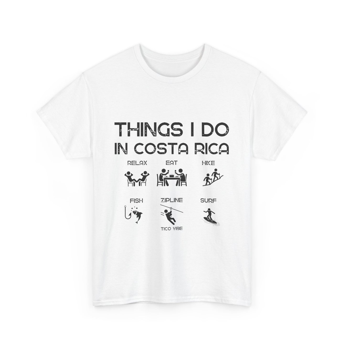 "Things I do in Costa Rica" Unisex Heavy Cotton Tee