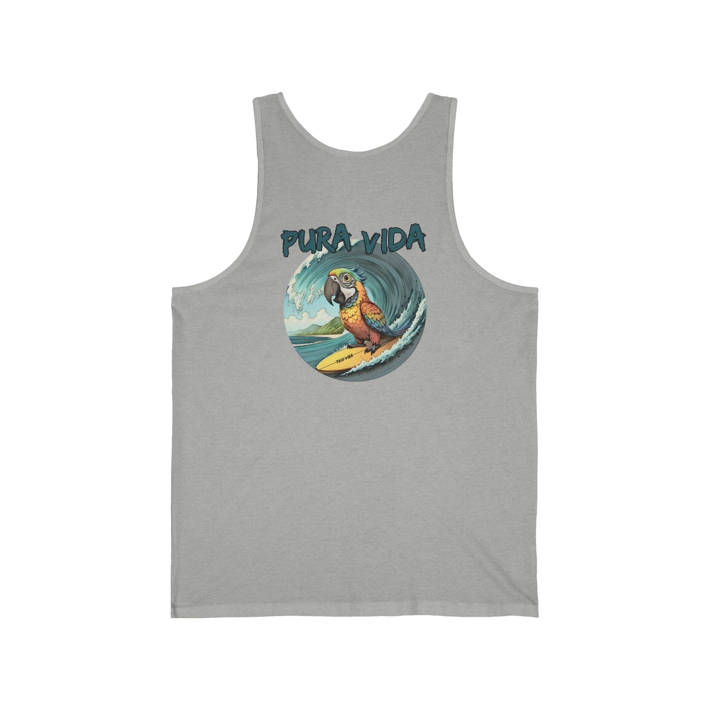 Pura Vida Surfing Macaw Unisex Jersey Tank
