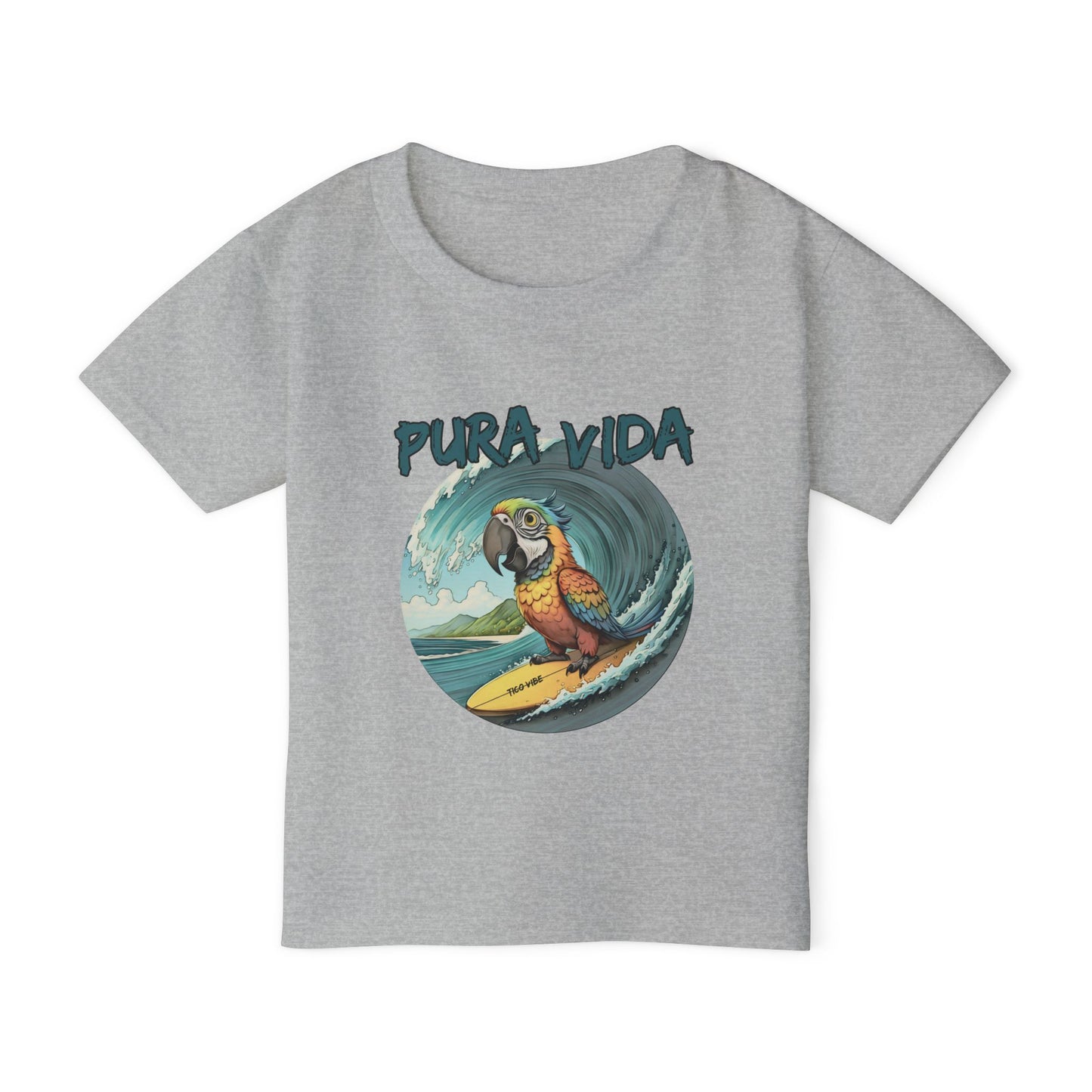 Pura Vida Surfing Macaw Heavy Cotton™ Toddler T-shirt
