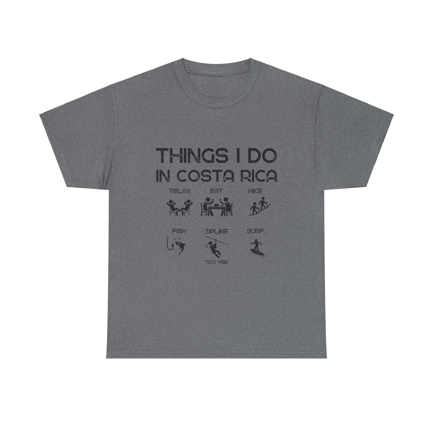 "Things I do in Costa Rica" Unisex Heavy Cotton Tee