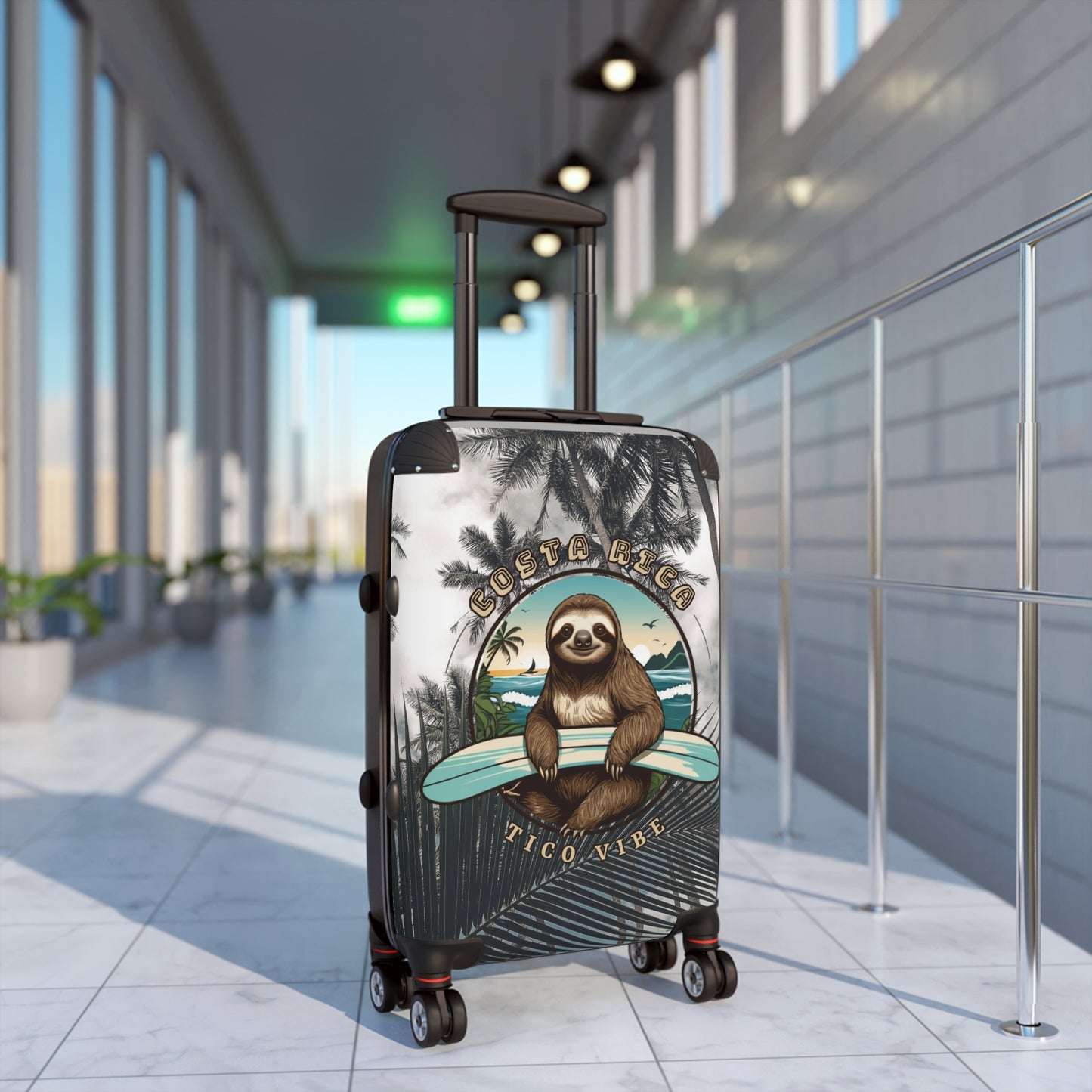 Tico Vibe Surfing Sloth Suitcase