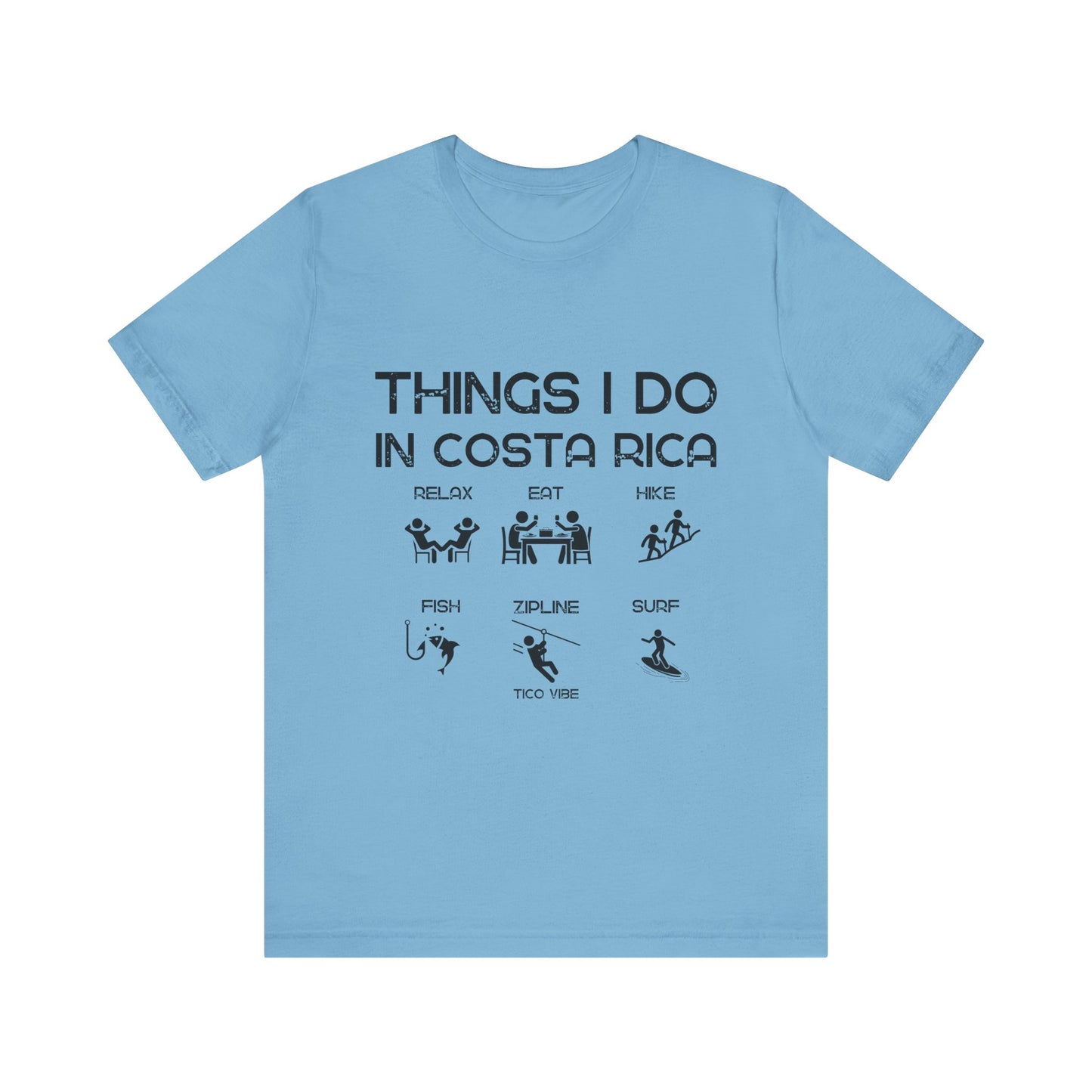 "Things I Do in Costa Rica" Unisex Jersey Short Sleeve Tee