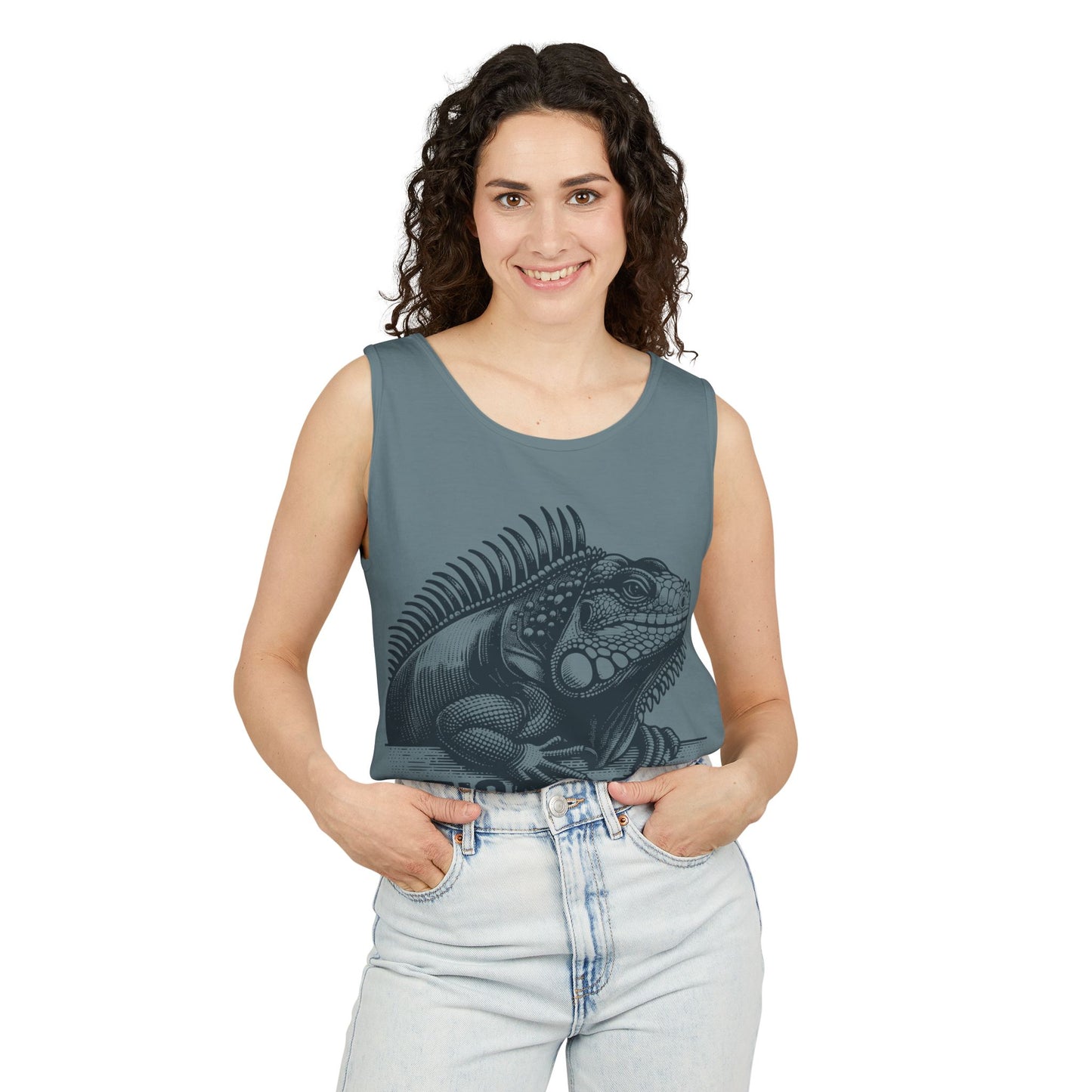 "Tico Vibe Iguana" Unisex Garment-Dyed Tank Top