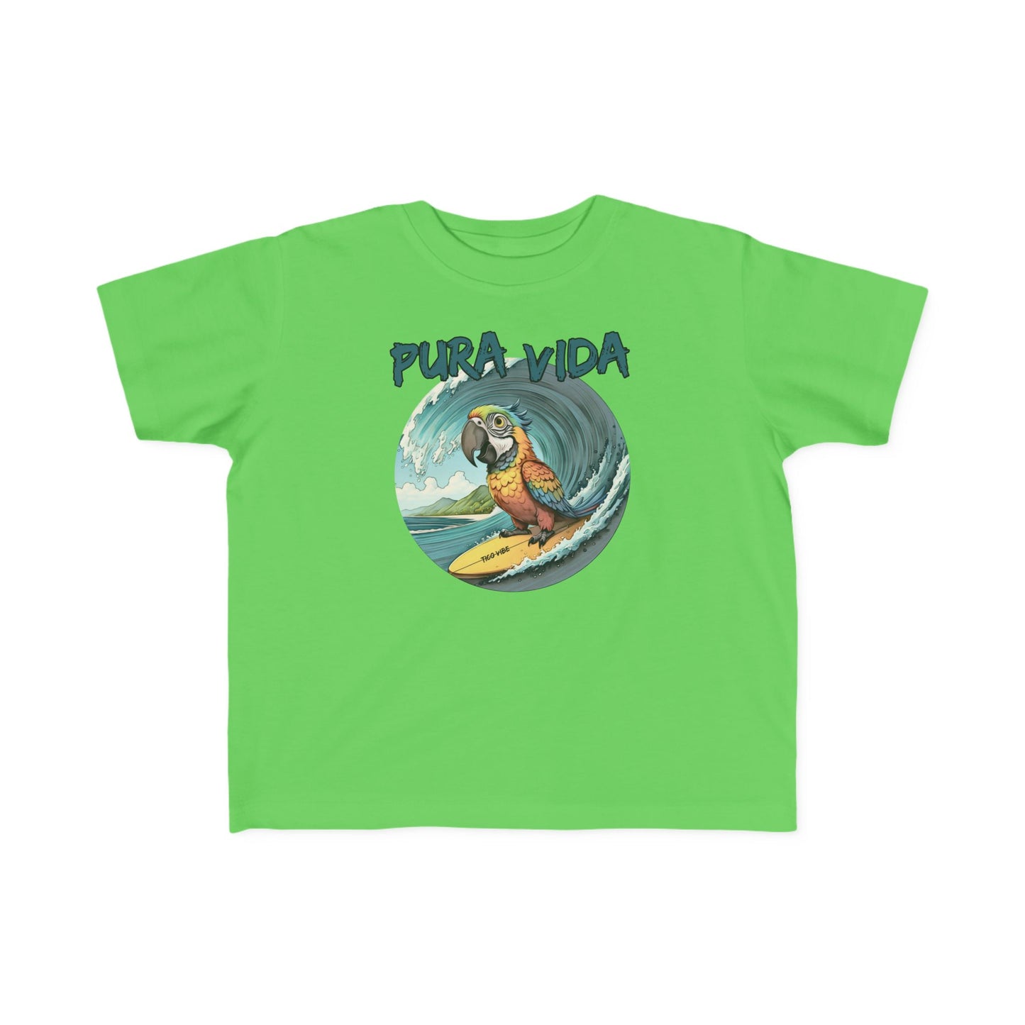 Pura Vida Surfing Macaw Toddler's Fine Jersey Tee
