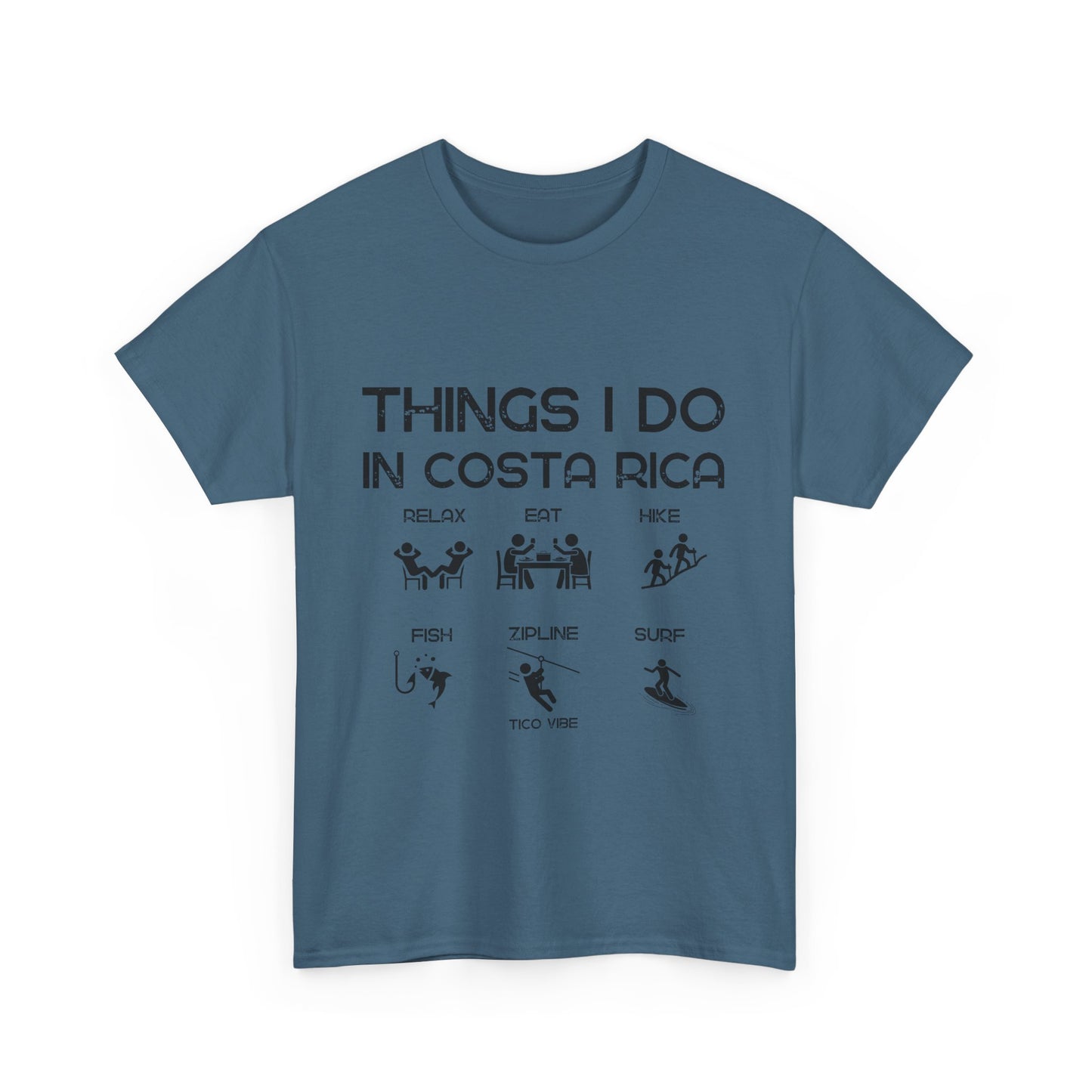 "Things I do in Costa Rica" Unisex Heavy Cotton Tee