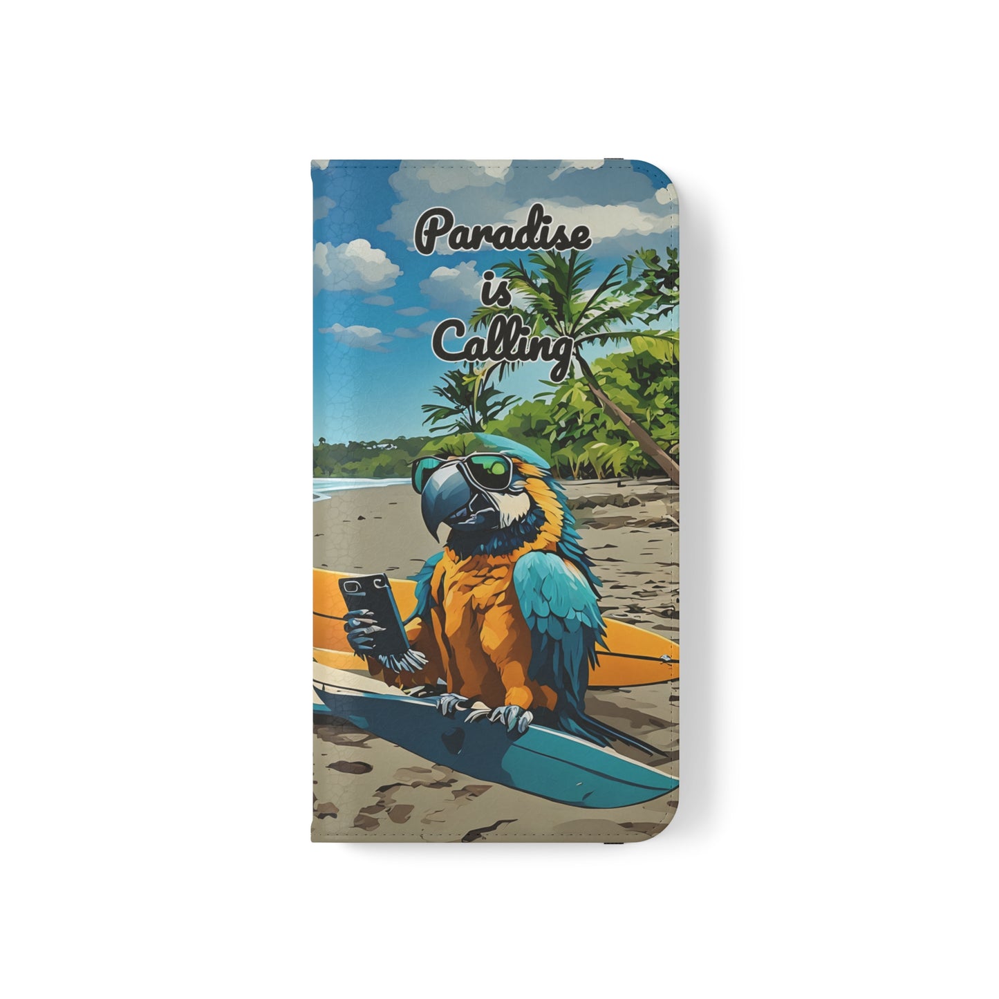 "Paradise is calling" Phone wallet Flip Case