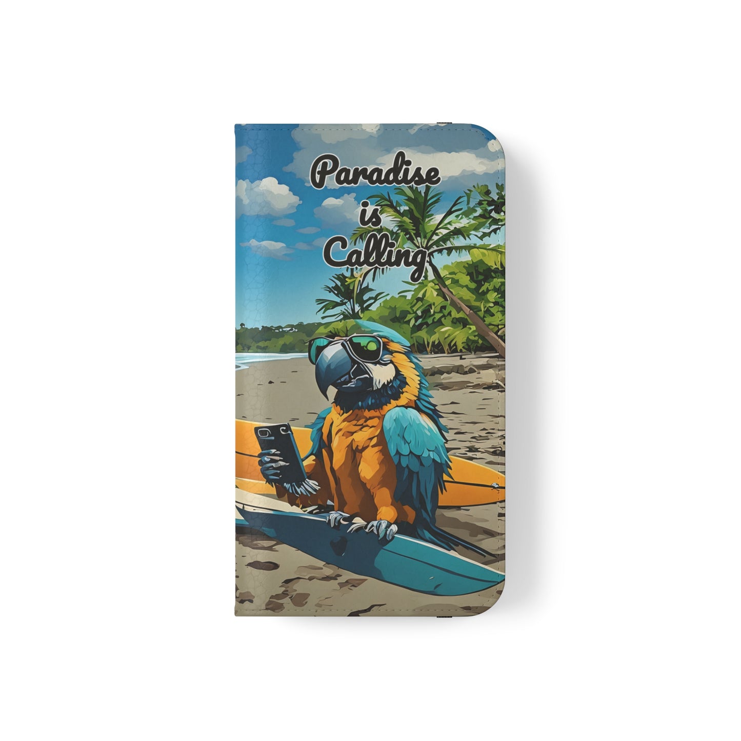 "Paradise is calling" Phone wallet Flip Case