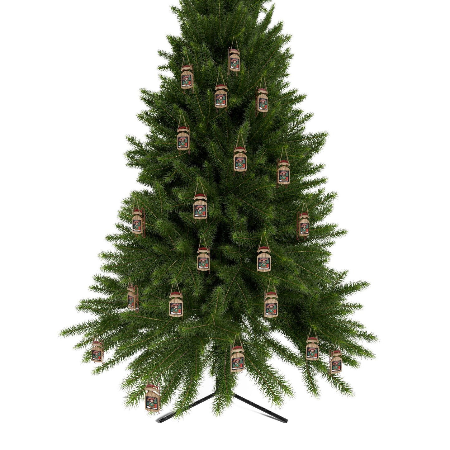 "Ready for Christmas" Sled Ornaments