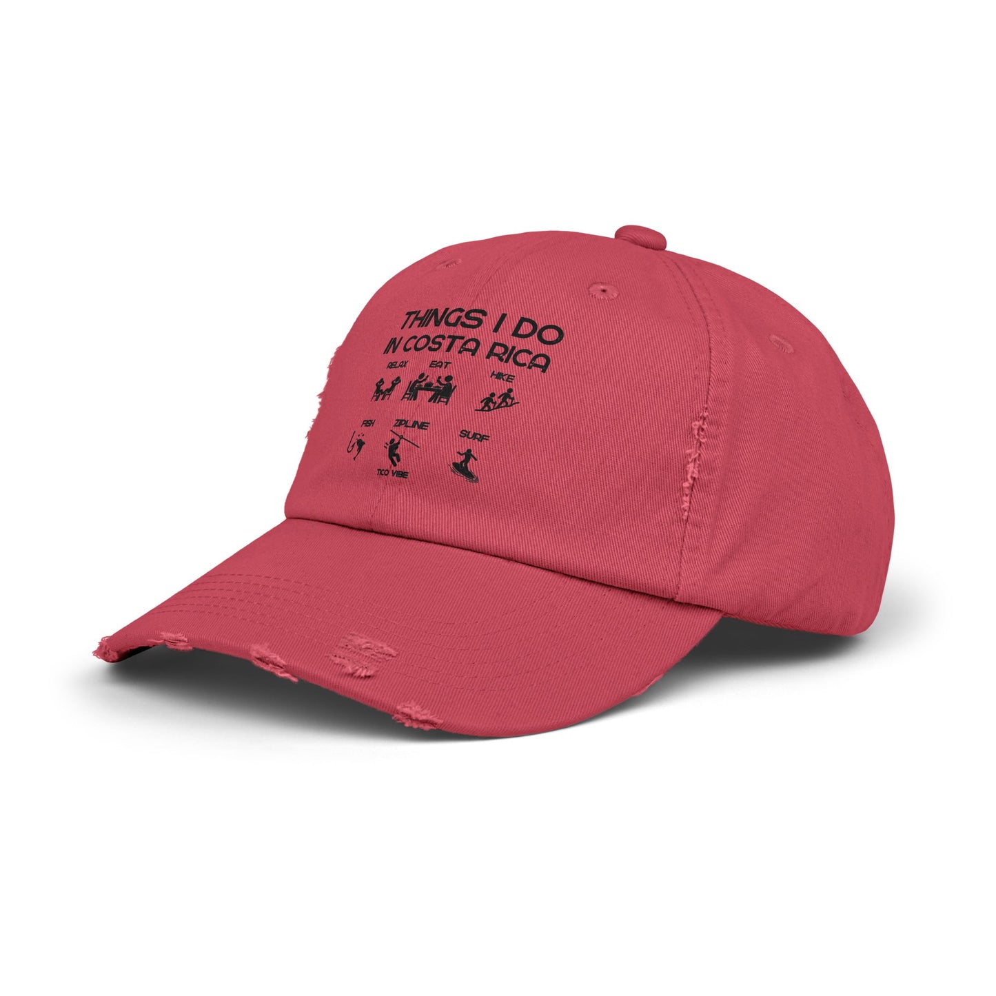 "Things I Do In Costa Rica" Unisex Distressed Cap
