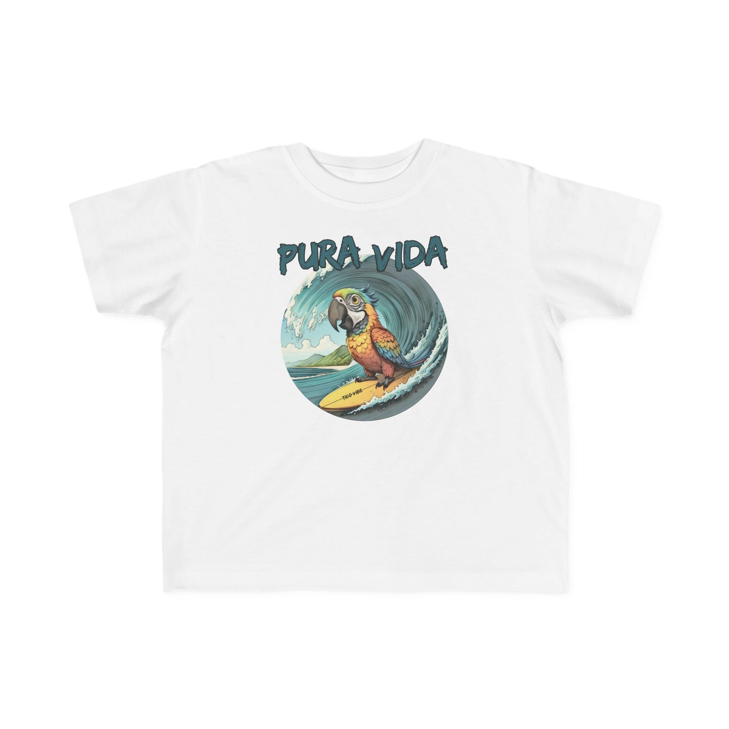 Pura Vida Surfing Macaw Toddler's Fine Jersey Tee